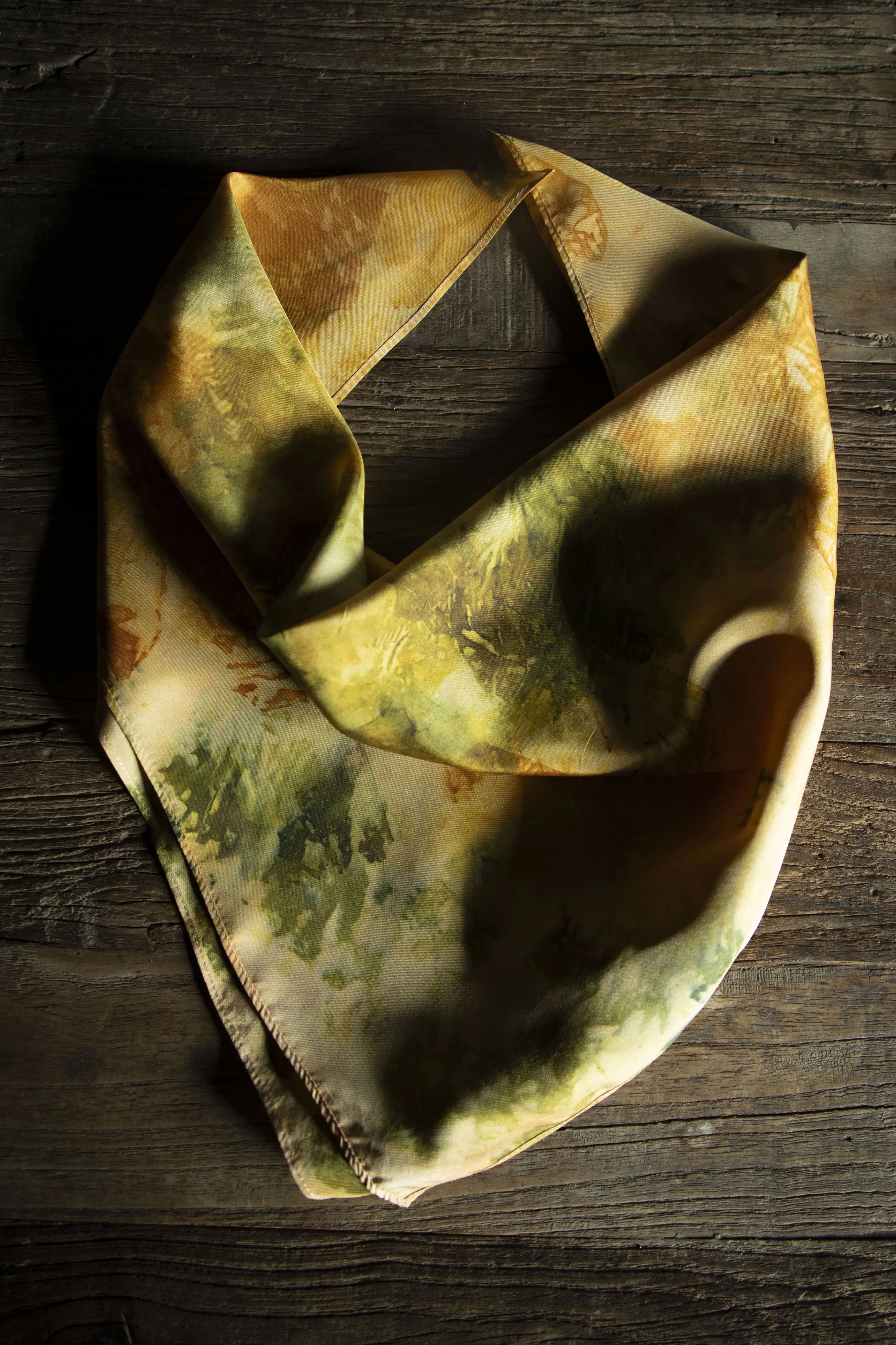 Original Eco-Dyed {Autumn}  | 100% Silk Scarf 35 x 35"