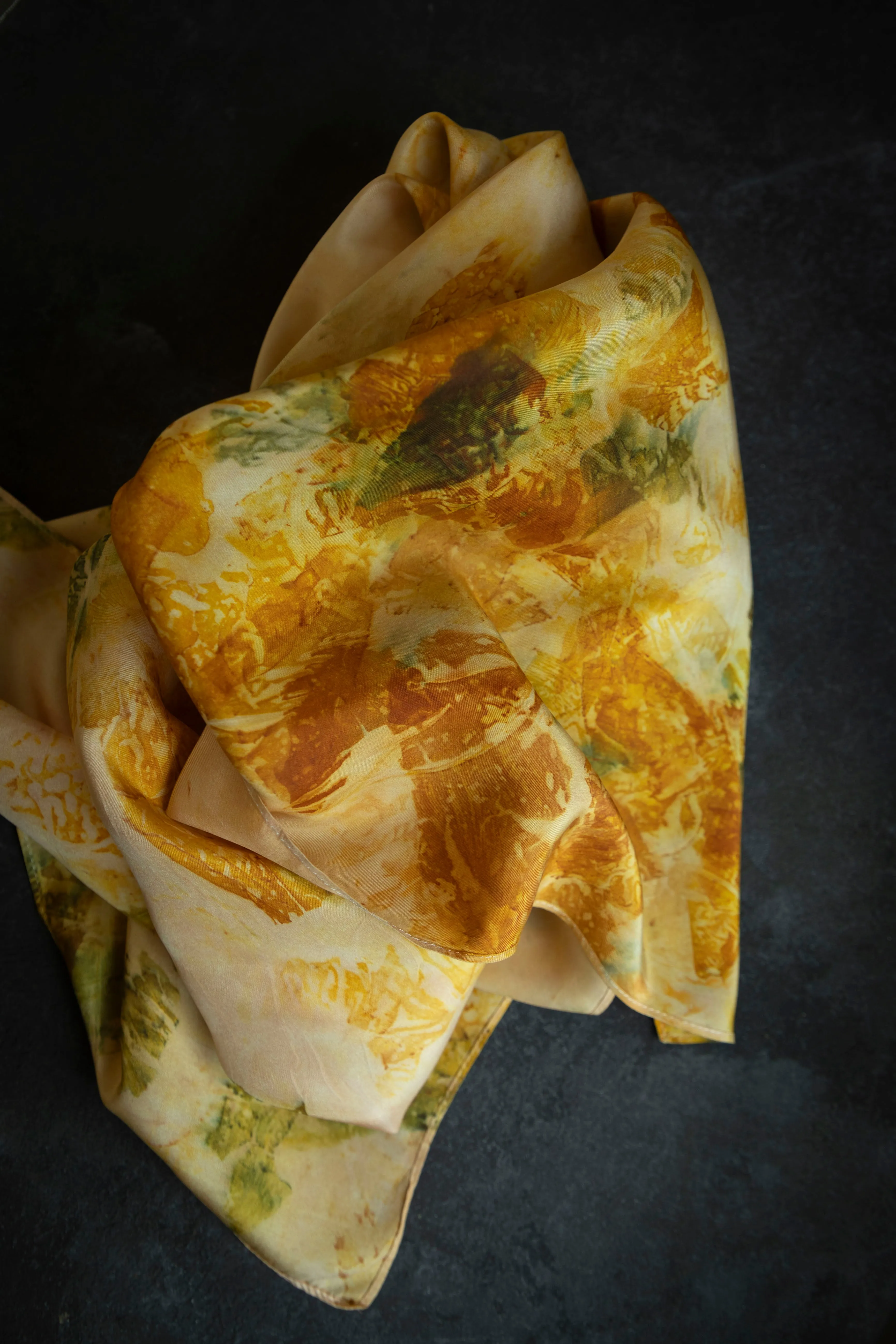 Original Eco-Dyed {Autumn}  | 100% Silk Scarf 35 x 35"