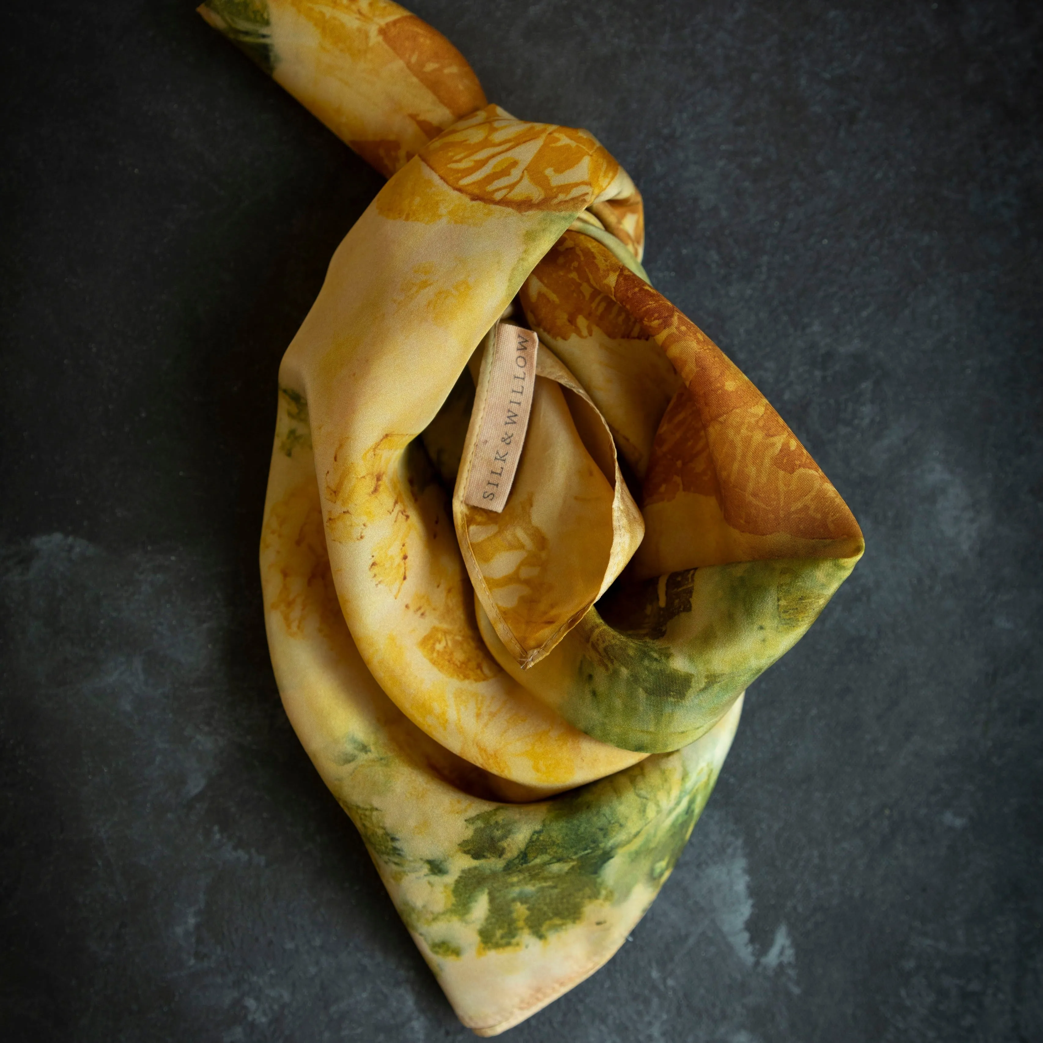 Original Eco-Dyed {Autumn}  | 100% Silk Scarf 35 x 35"