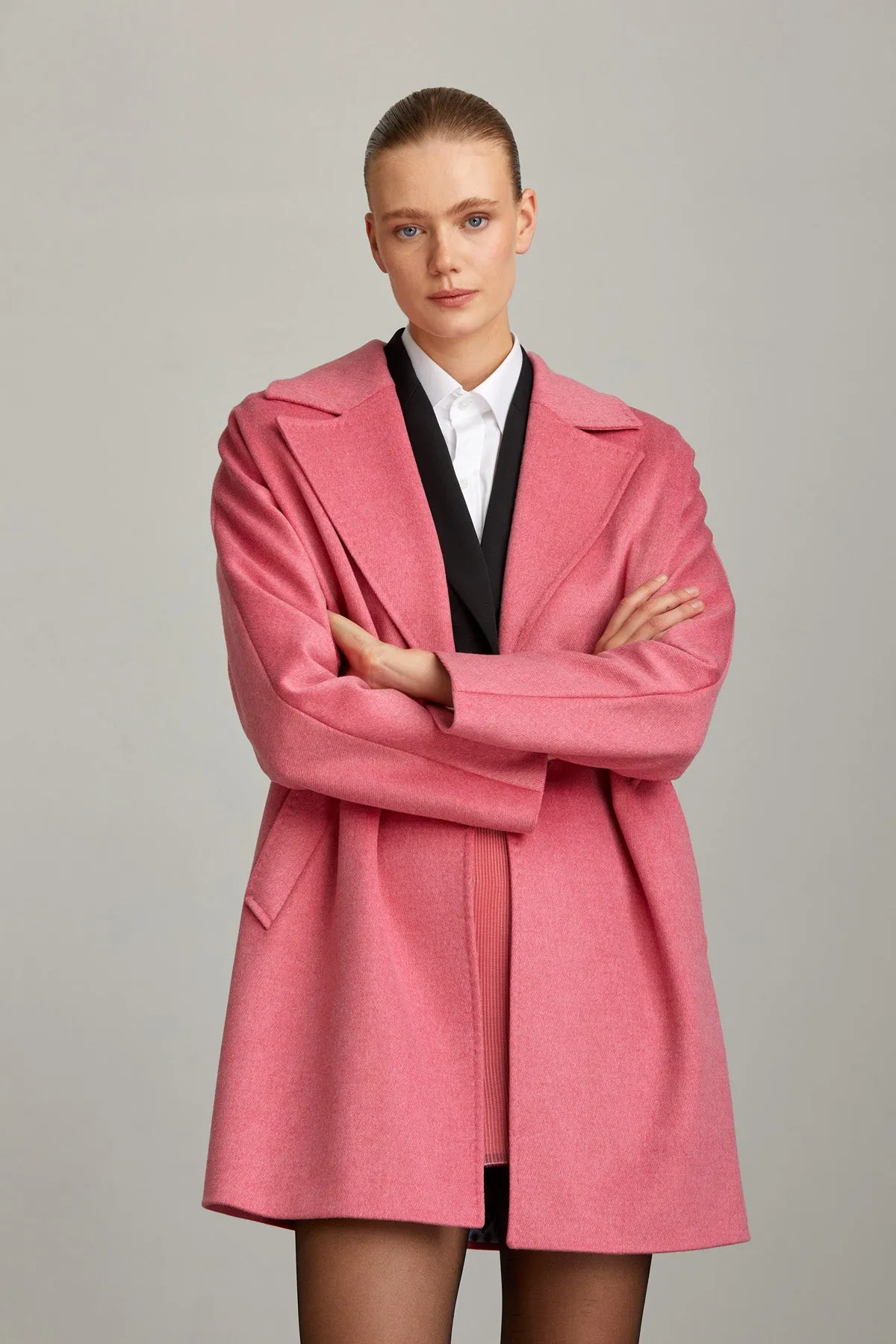 Oversize Caitlyn Patterned Single-Button Coat