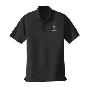 Personalized Crest Black Performance Polo