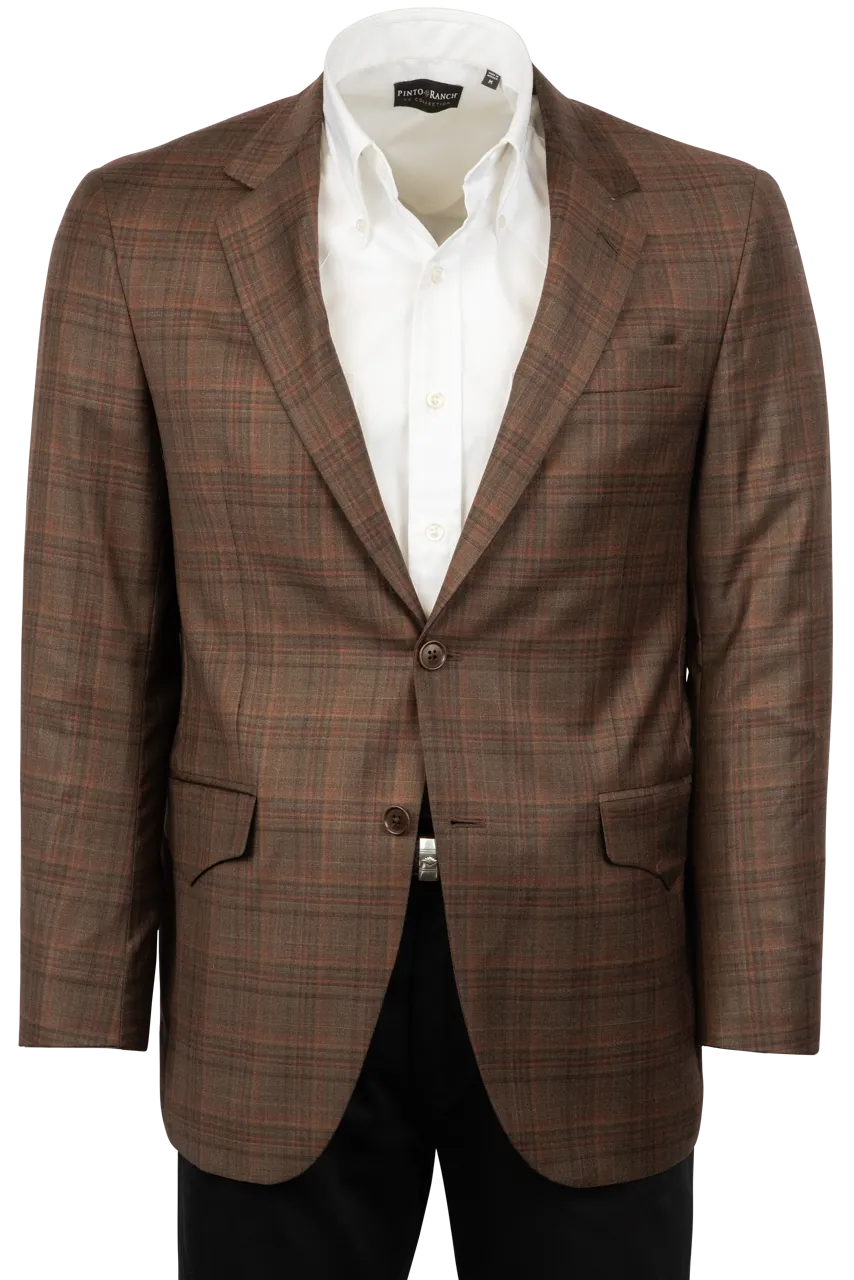 Pinto Ranch Rust Plaid Sport Coat