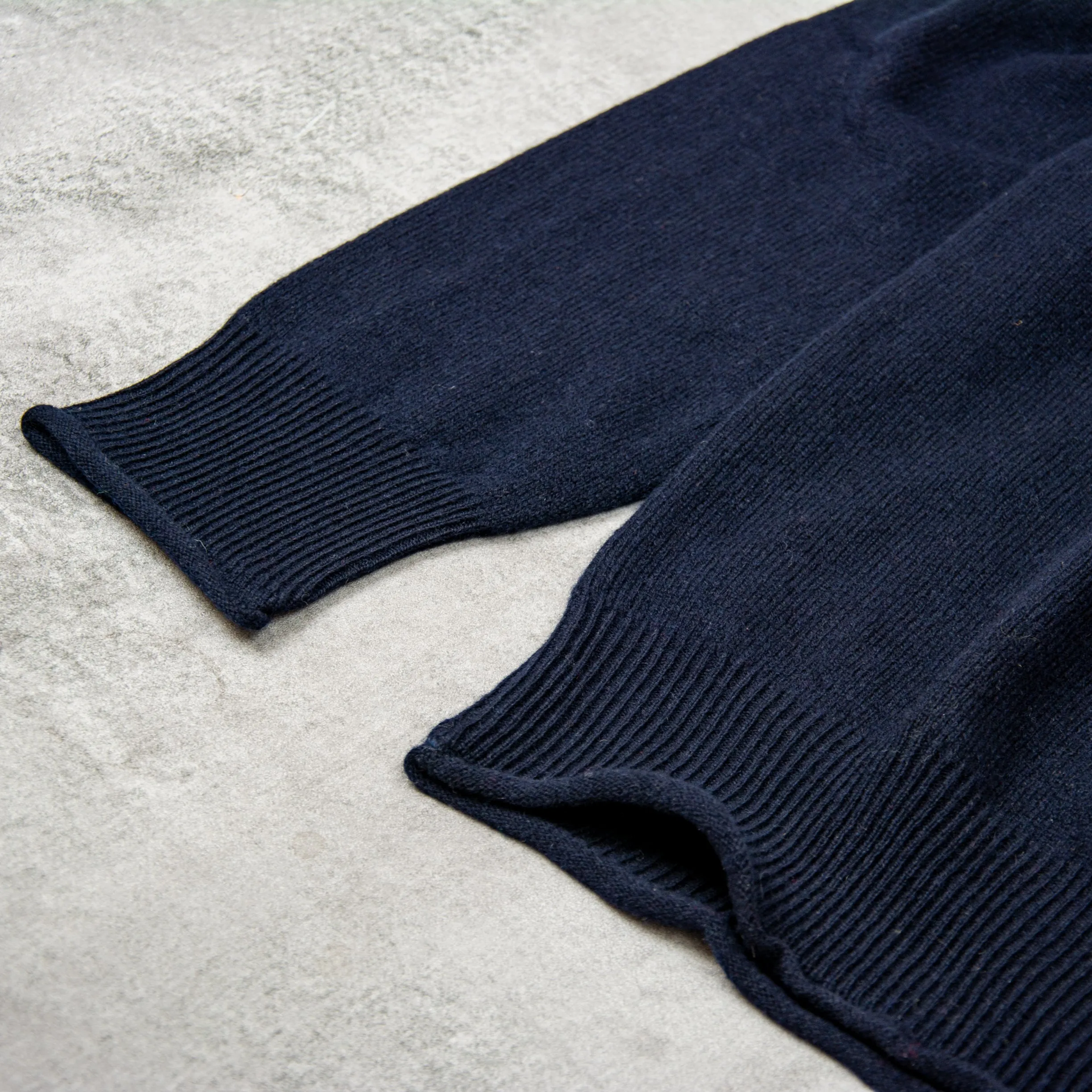 Pittari Usk Wool Fine Knit Sweater - Navy