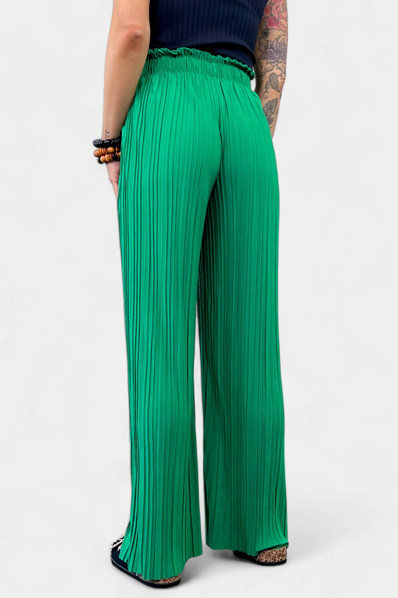 Pleated Wide Leg Pants