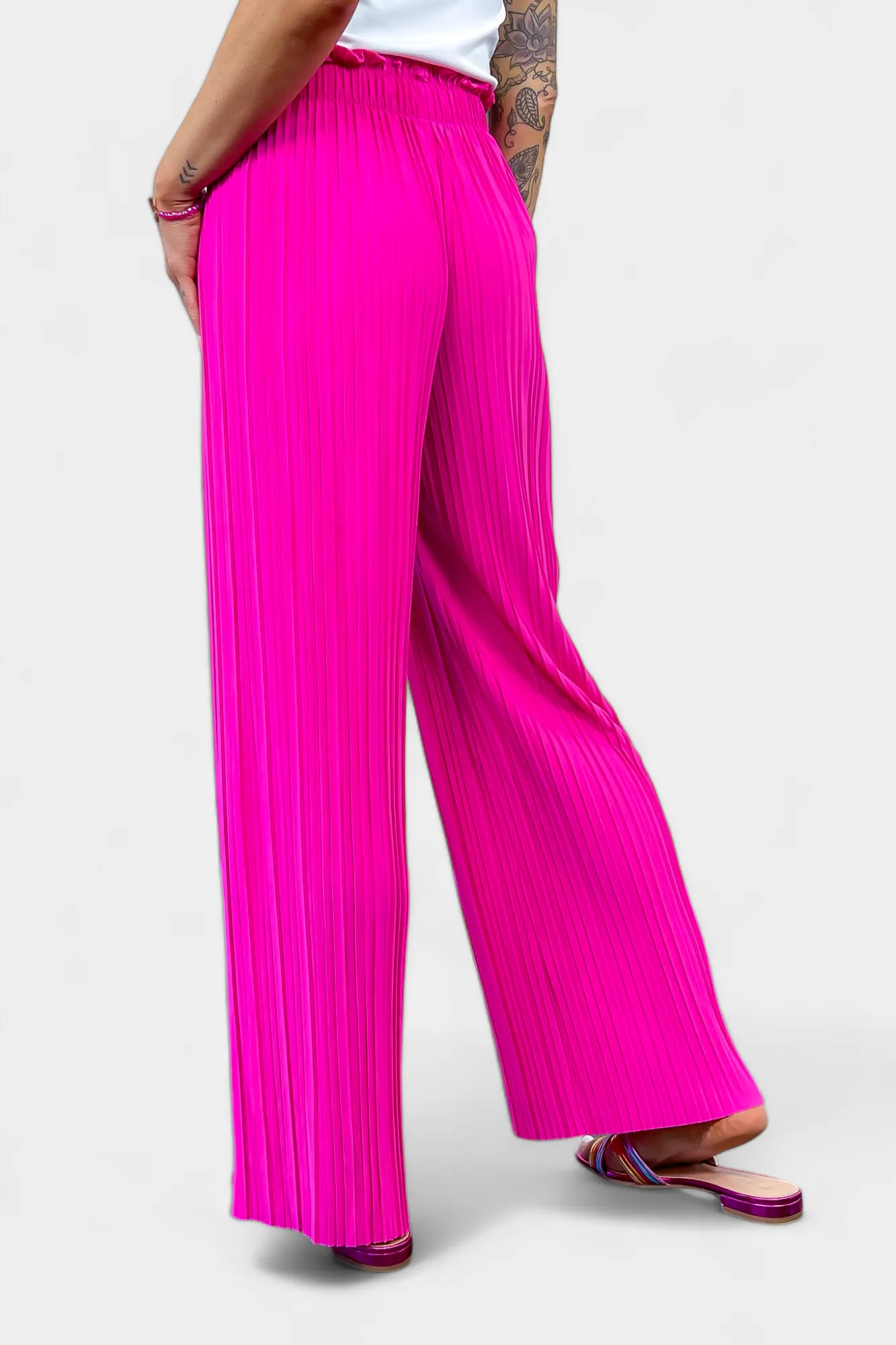 Pleated Wide Leg Pants