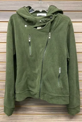 Plus Green Zip Up Sweater