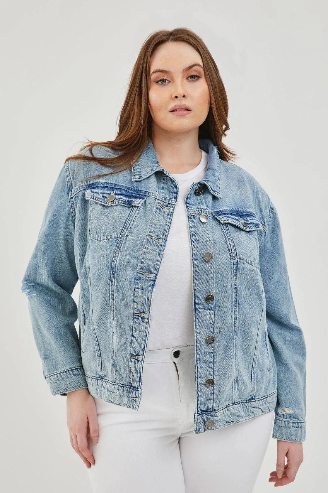 Plus Size Oversized Denim Jacket