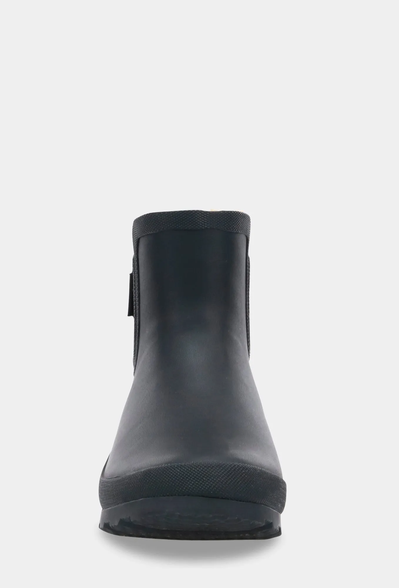 PLUSH CHELSEA RAIN BOOT- BLACK