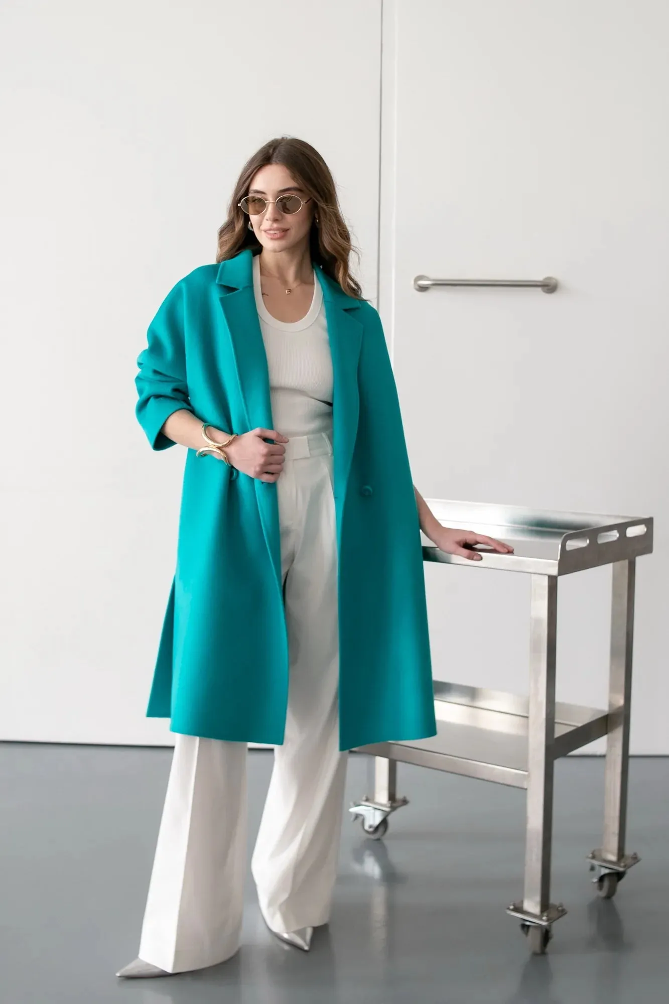 Premium Belted Wool & Cashmere Coat