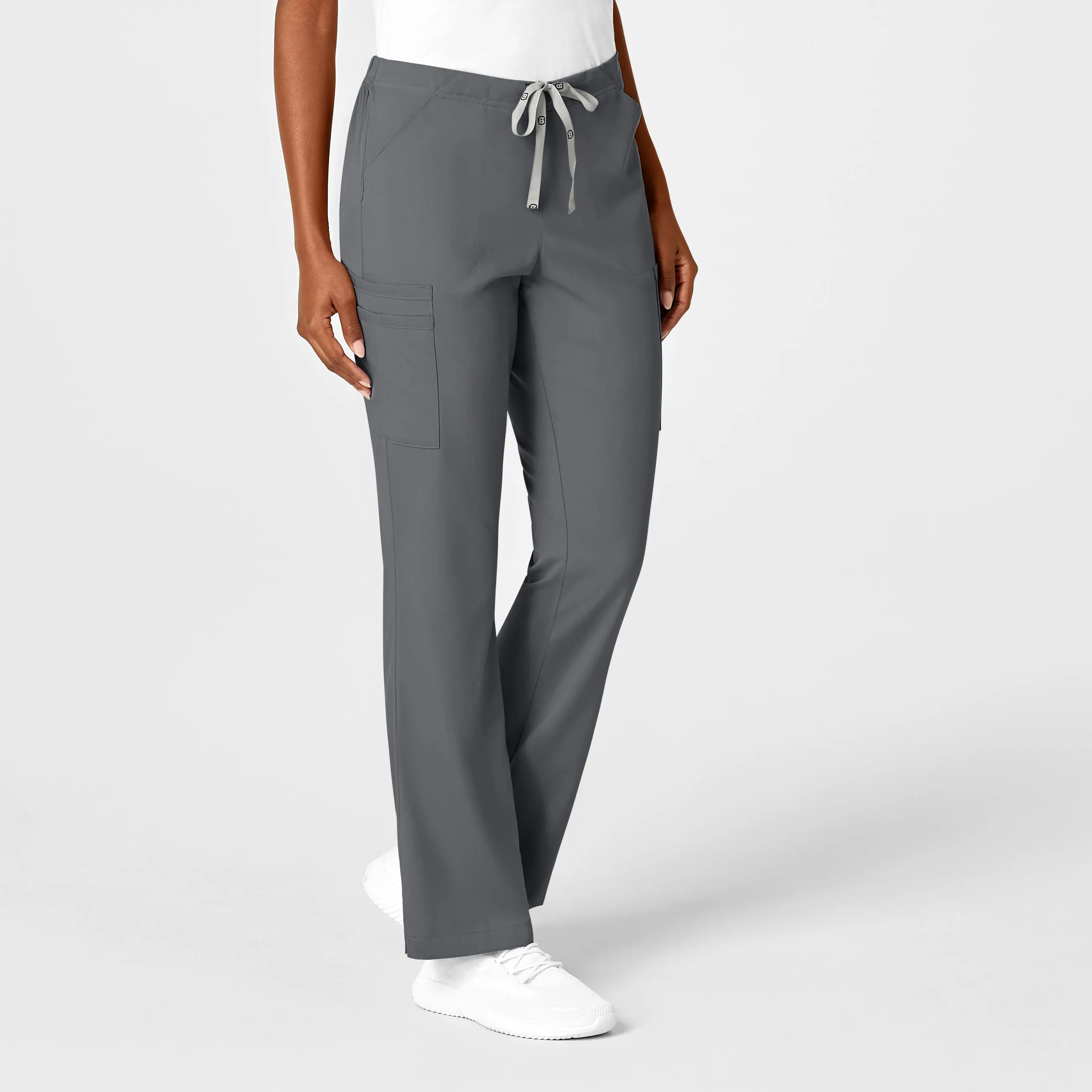 PRO Women's Moderate Flare Leg Scrub Pant - Pewter