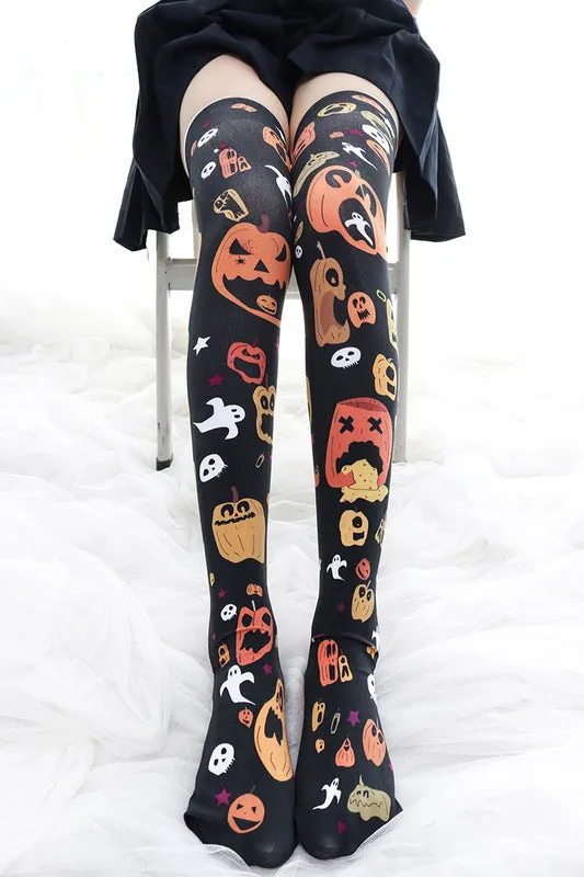 Pumpkin Horror Tights