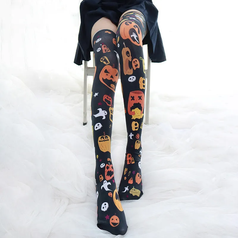 Pumpkin Horror Tights