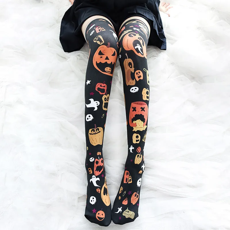 Pumpkin Horror Tights