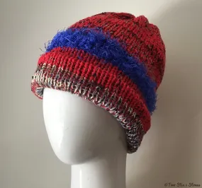 Red Tweed Funky Beanie