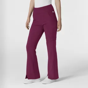 RENEW Women's Cargo Flare Scrub Pant - Wine