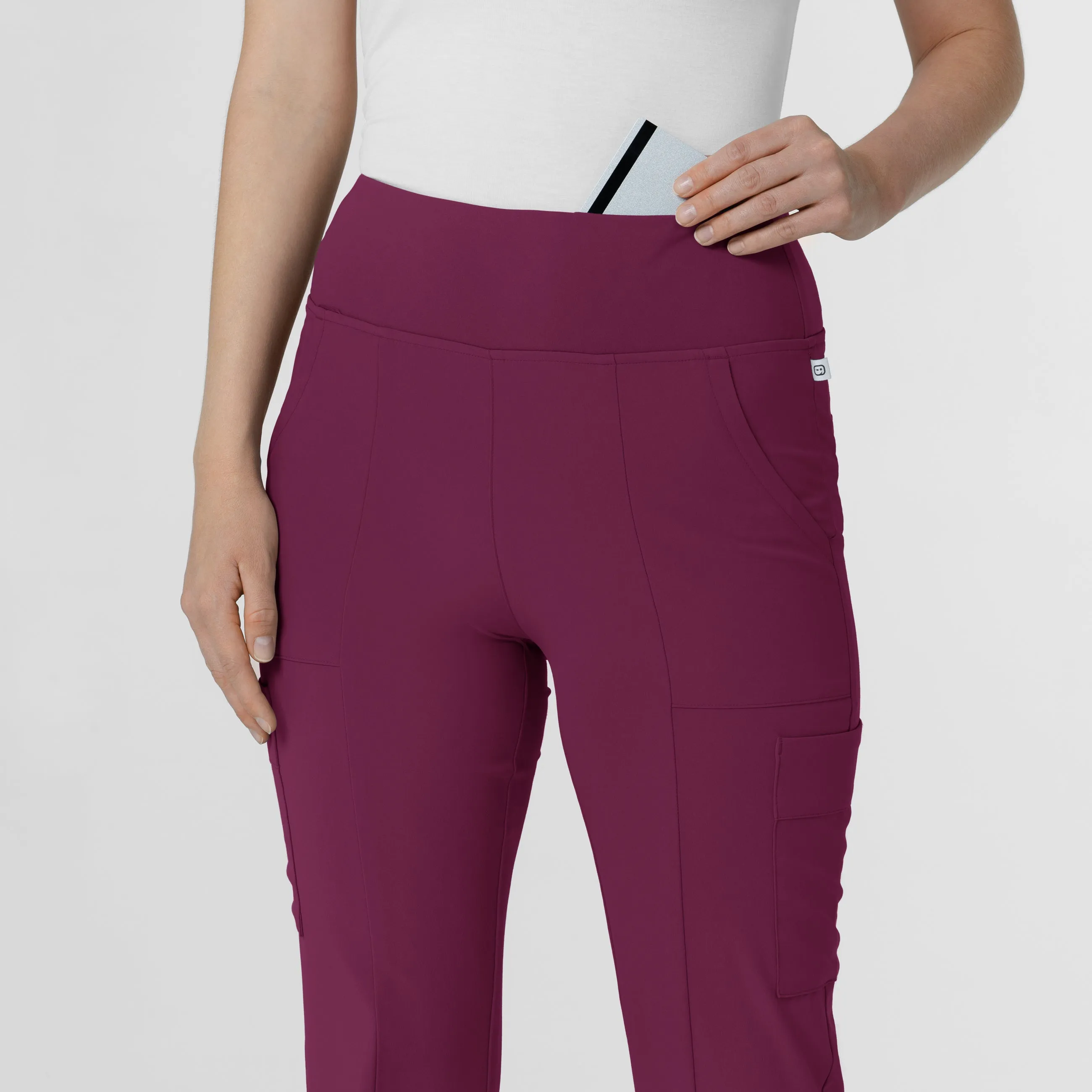 RENEW Women's Cargo Flare Scrub Pant - Wine