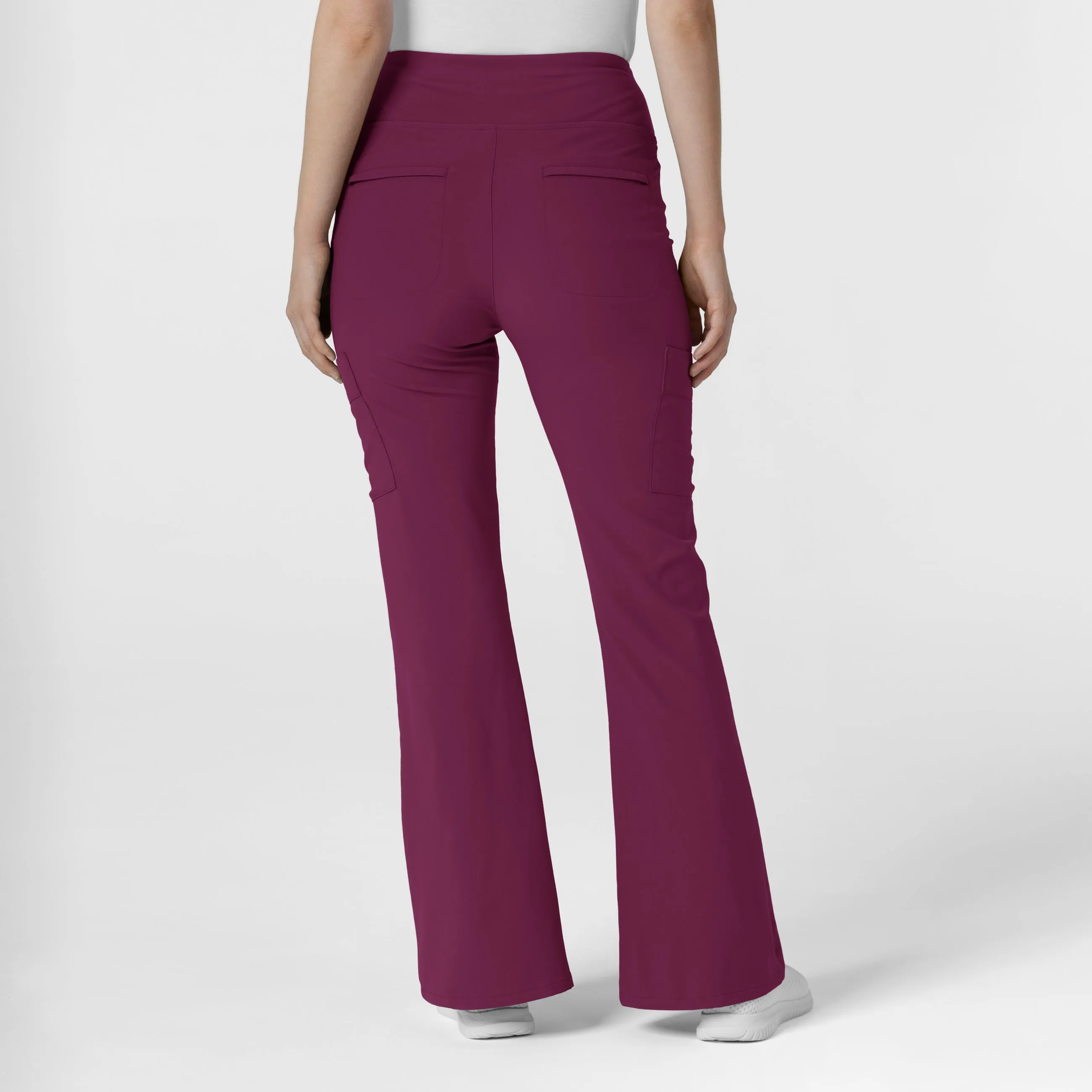 RENEW Women's Cargo Flare Scrub Pant - Wine