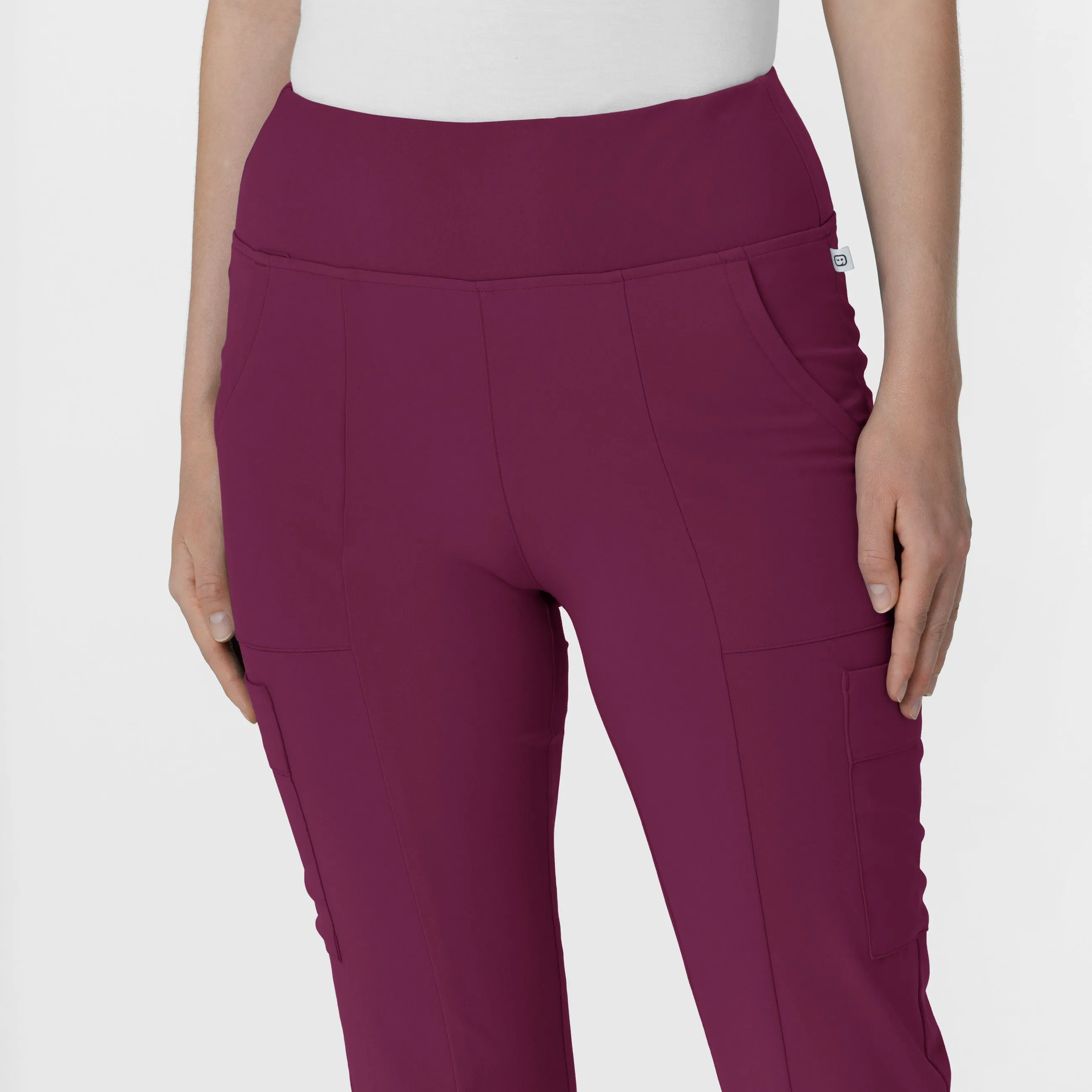 RENEW Women's Cargo Flare Scrub Pant - Wine