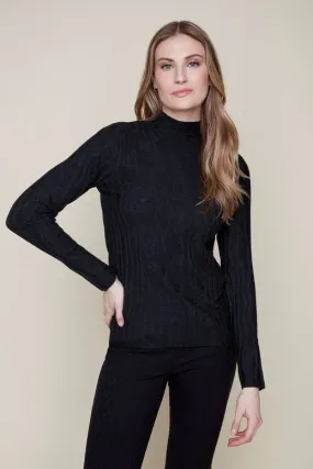 Renuar Textured Mockneck Sweater Black