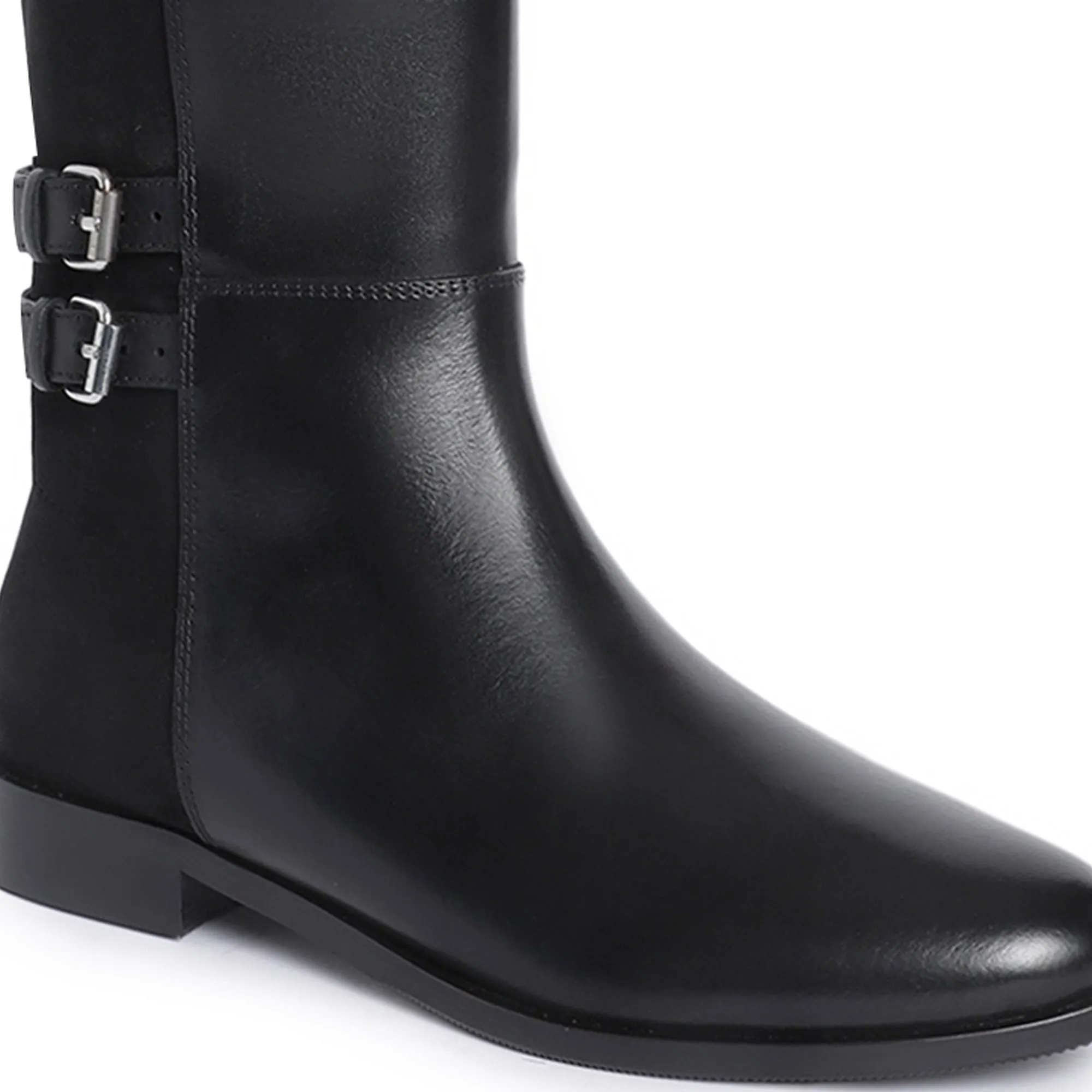 Saint Serafina Black Leather Knee High Boots