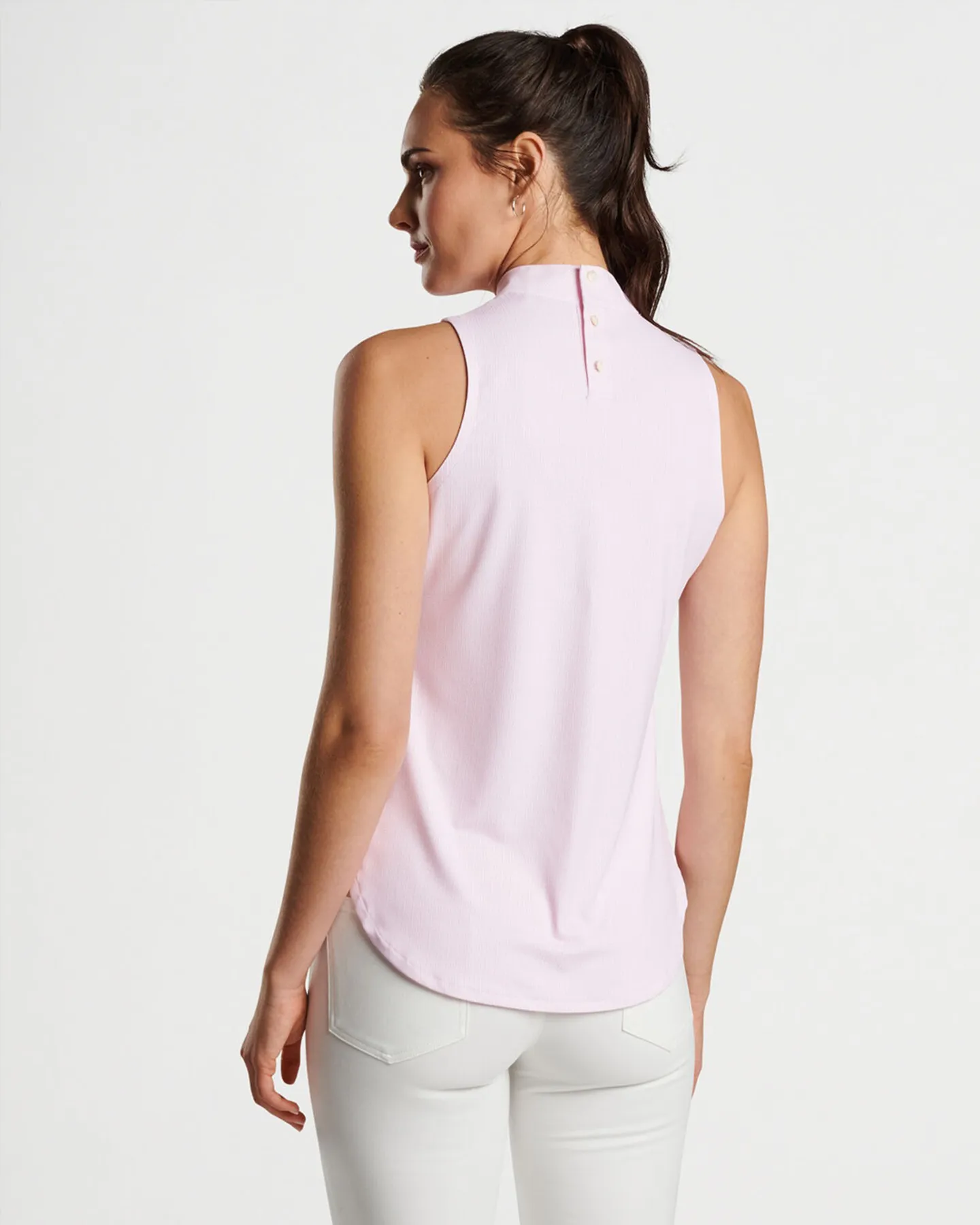 SCOTTIE MOCK NECK SHELL TOP - PALMER PINK