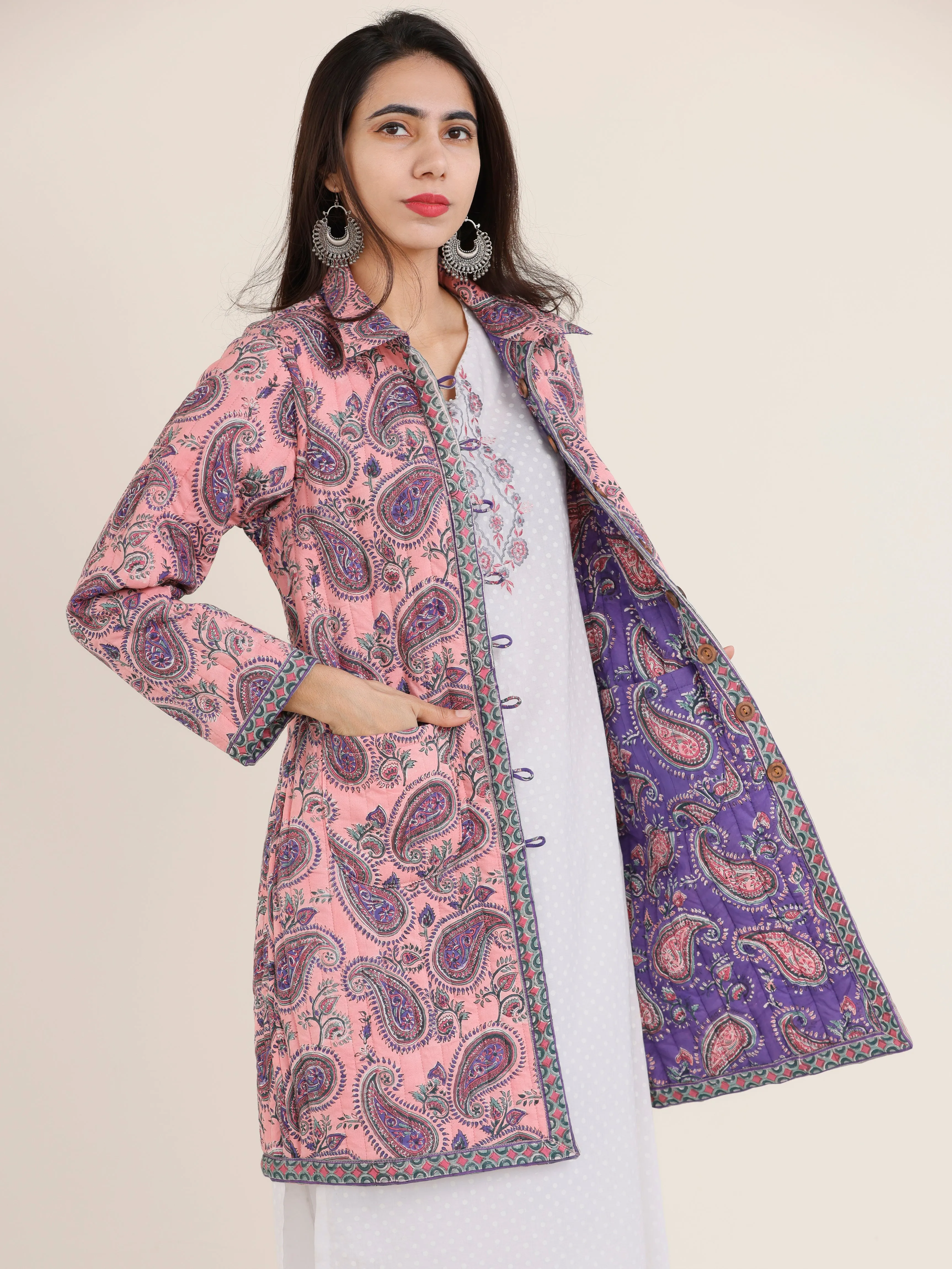 Shishir Navya Quilted Reversible Jacket