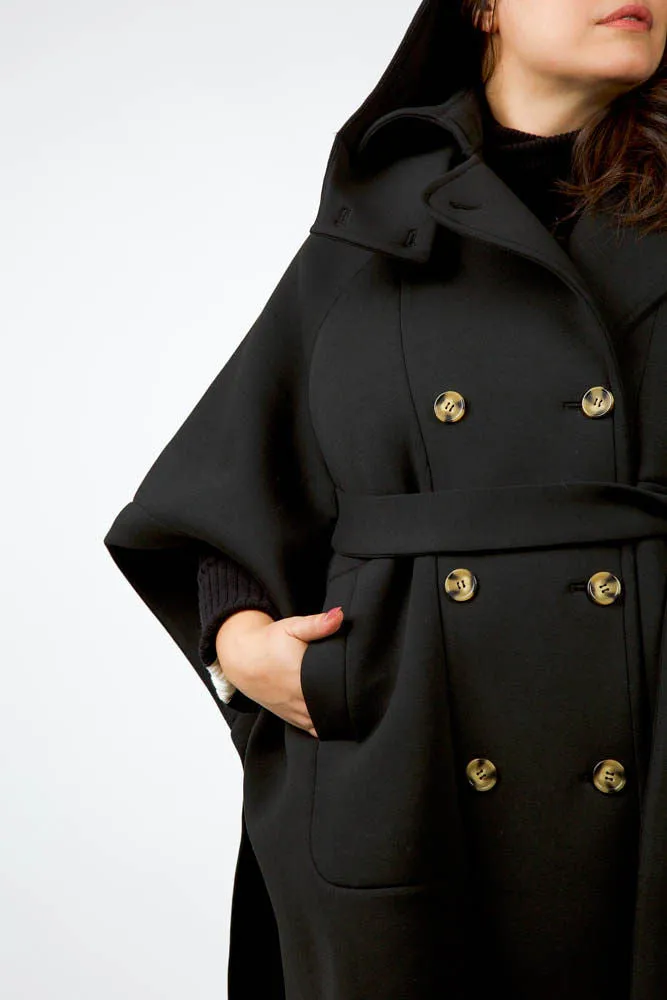 SHORT SLEEVE PONCHO TRENCH