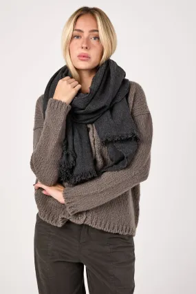 Sim Cashmere Scarf in Coal