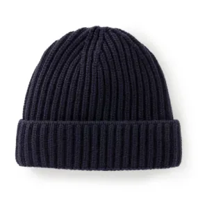 Space Ribbed Cashmere Beanie