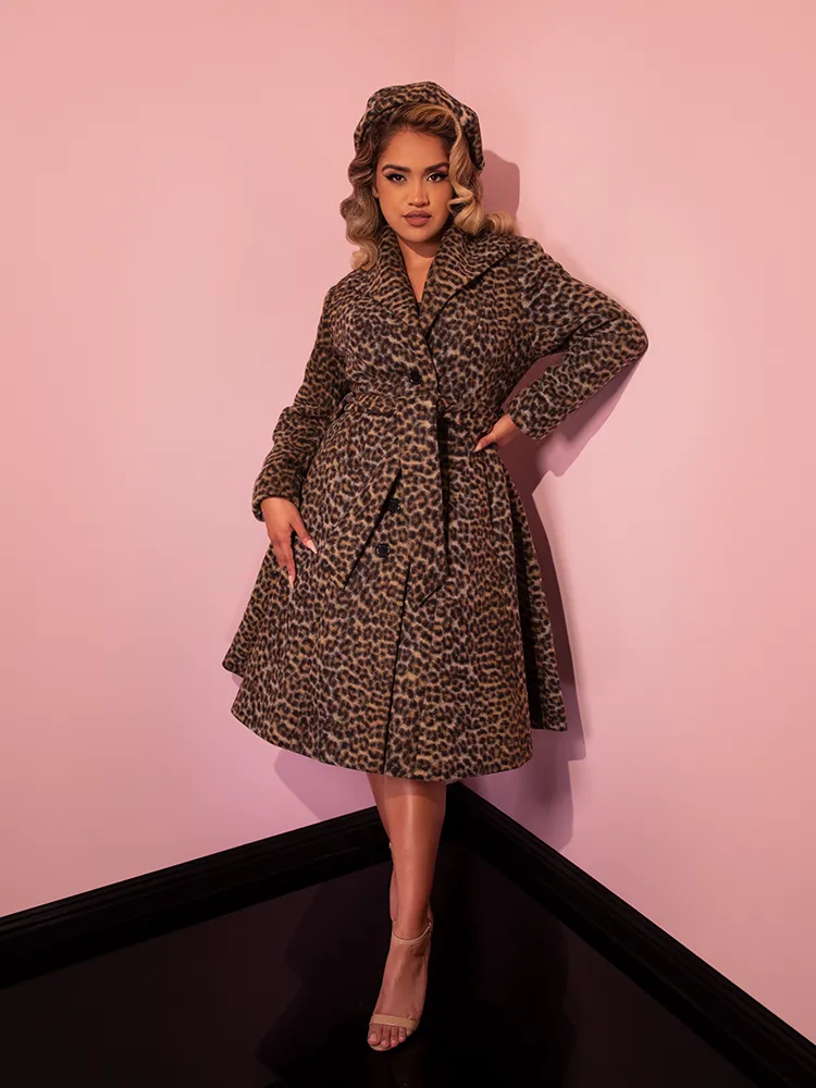 Starlet Swing Coat in Leopard Print - Vixen by Micheline Pitt