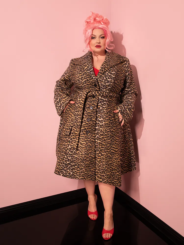 Starlet Swing Coat in Leopard Print - Vixen by Micheline Pitt