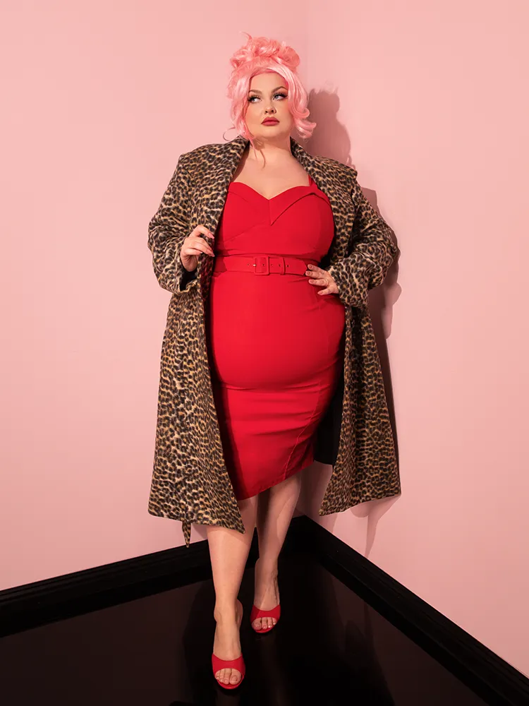 Starlet Swing Coat in Leopard Print - Vixen by Micheline Pitt