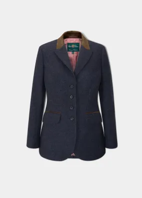 Surrey Ladies Tweed Blazer In Blue - Regular Fit