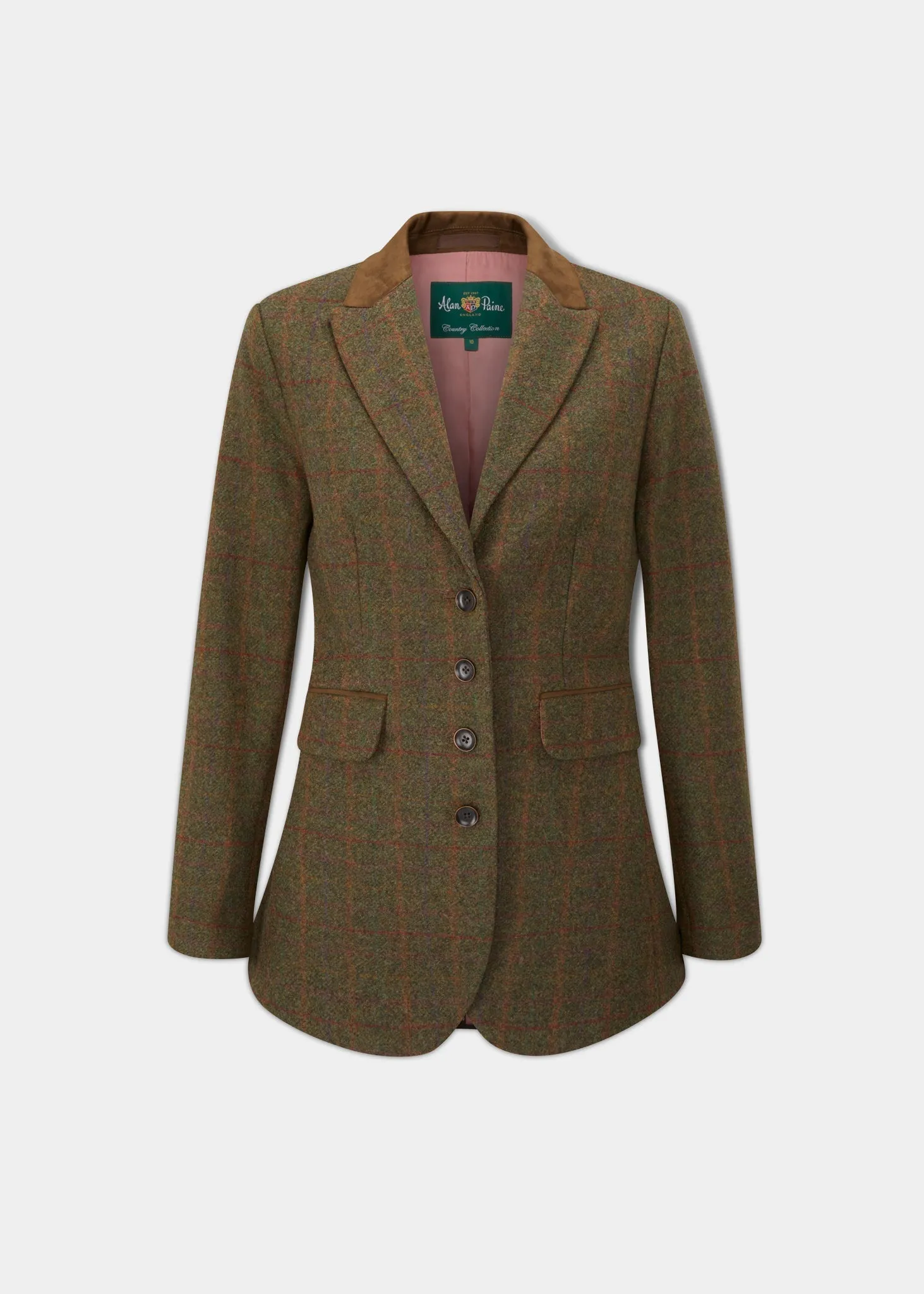 Surrey Ladies Tweed Blazer In Hemlock - Regular Fit