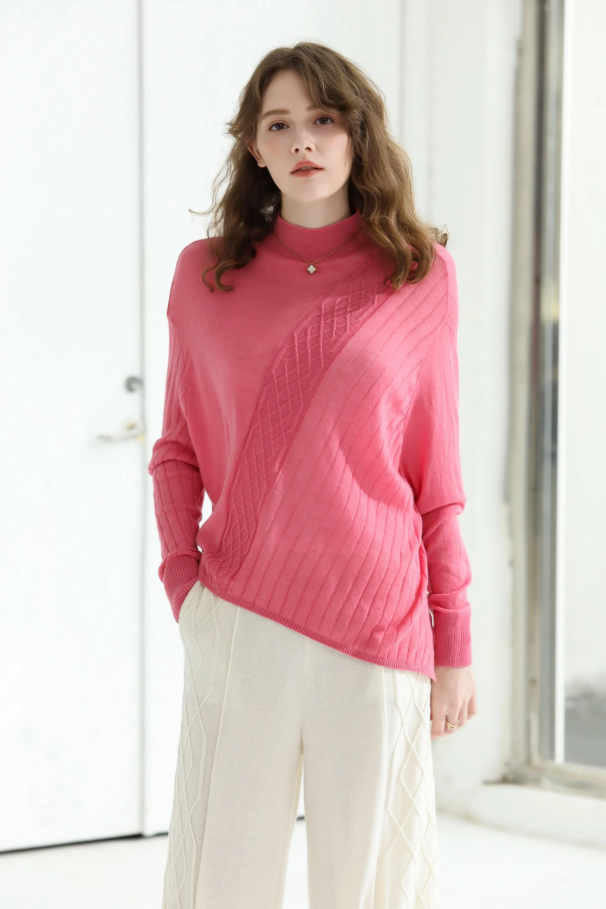 Sylphide | Mirielle Pink Wool Sweater