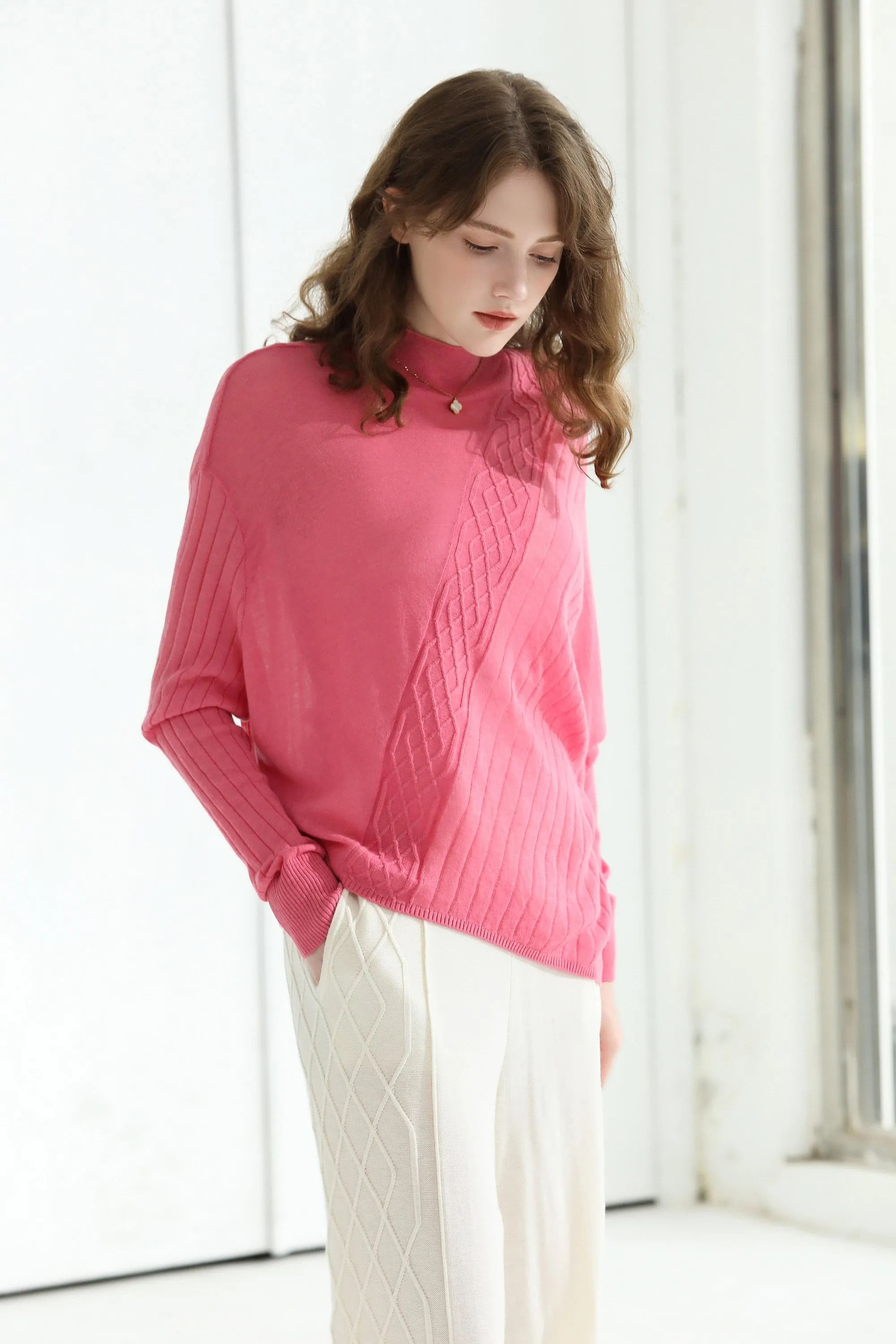 Sylphide | Mirielle Pink Wool Sweater