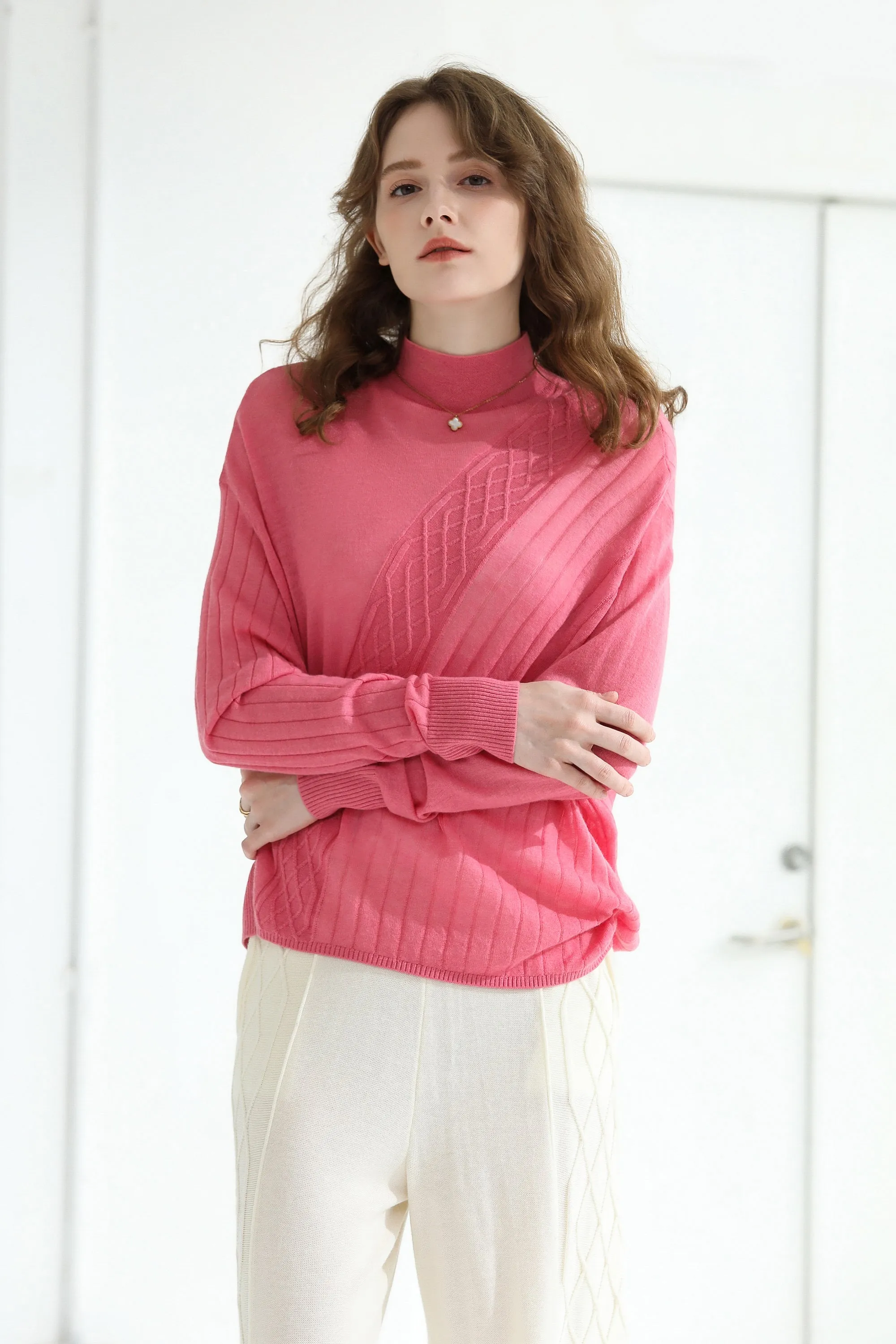 Sylphide | Mirielle Pink Wool Sweater