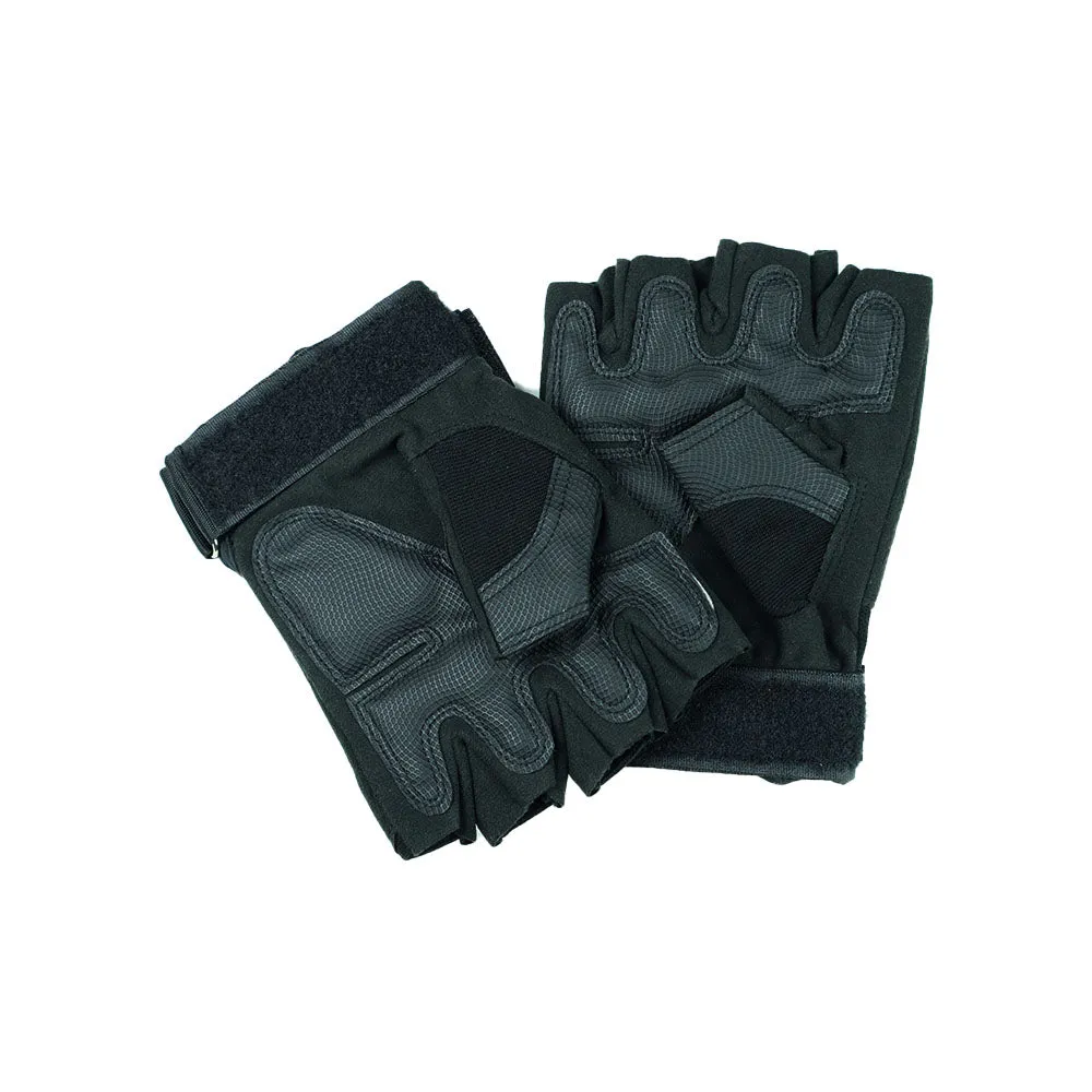 Tactical Fingerless Gloves- Black