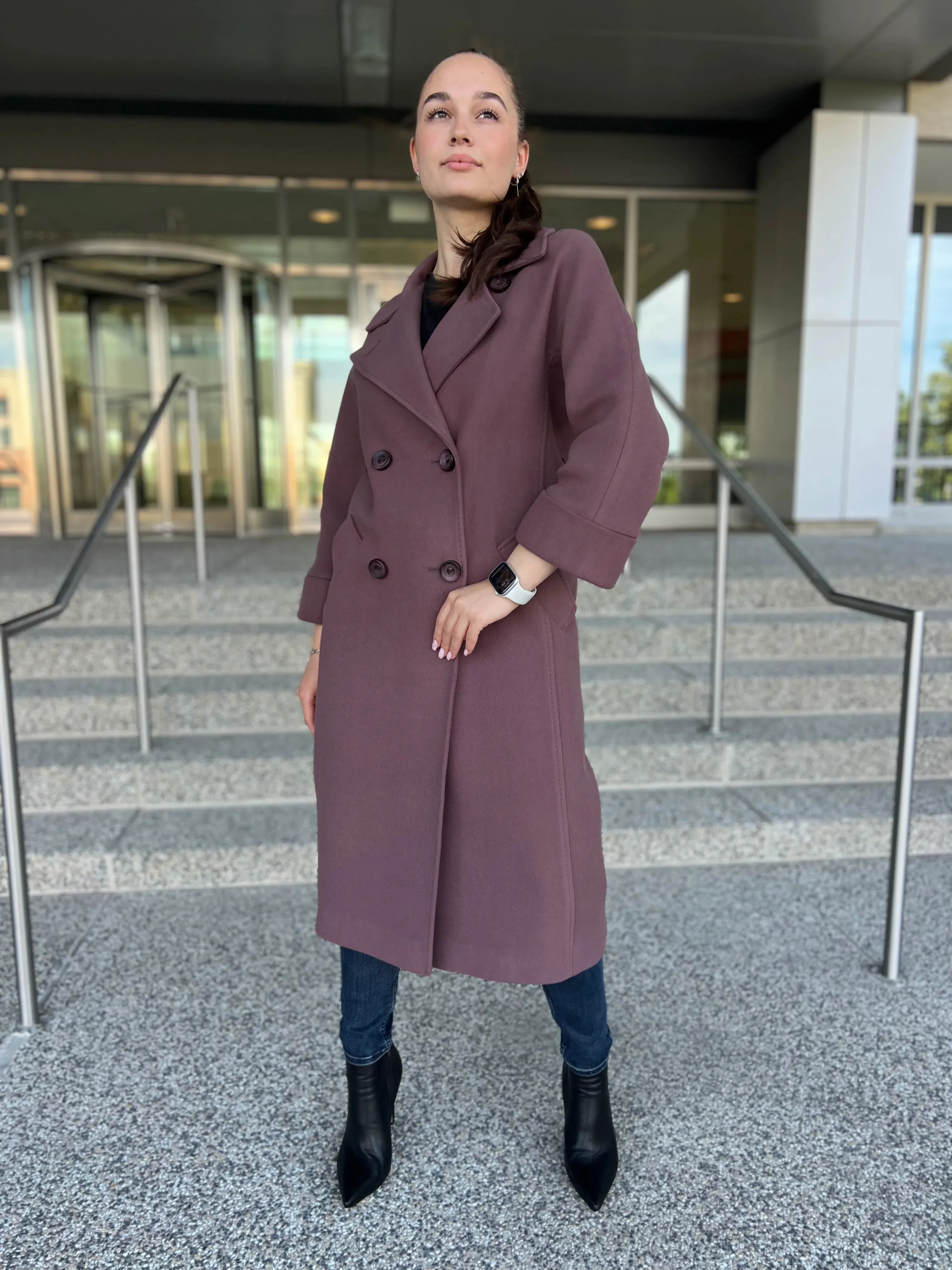 Tailored Cashmere Wool Blend Coat