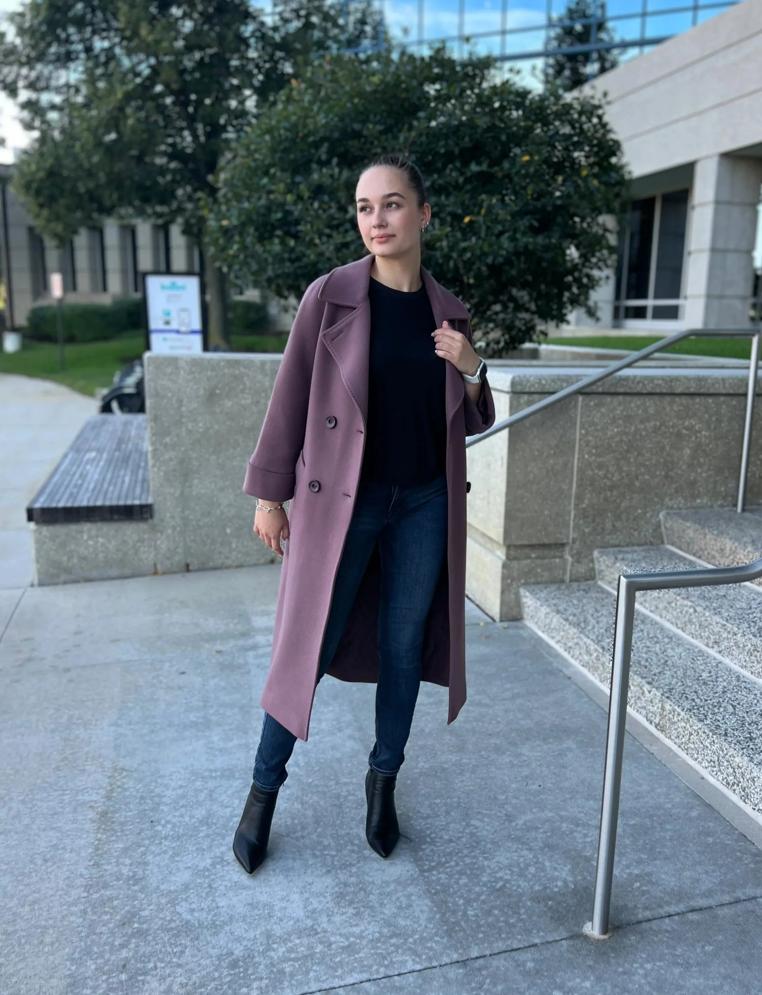 Tailored Cashmere Wool Blend Coat