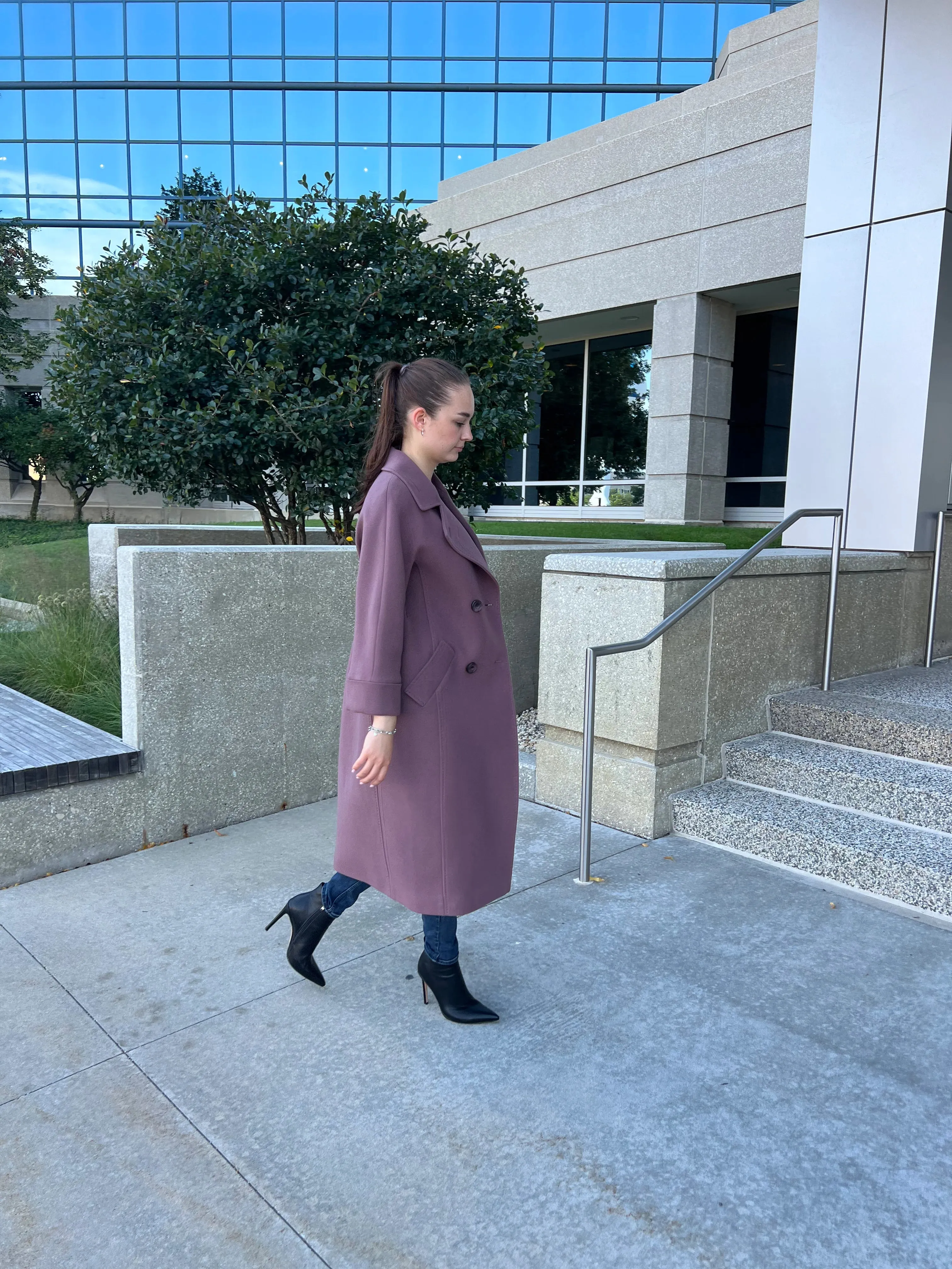 Tailored Cashmere Wool Blend Coat