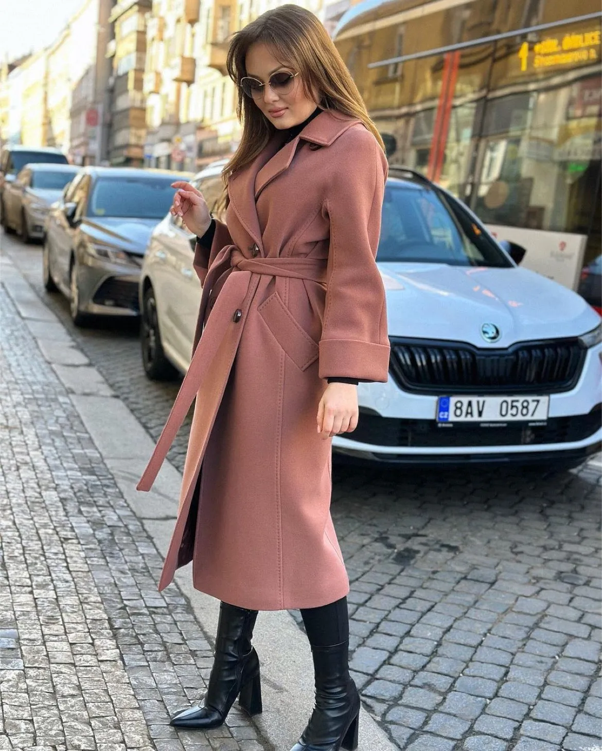 Tailored Cashmere Wool Coat