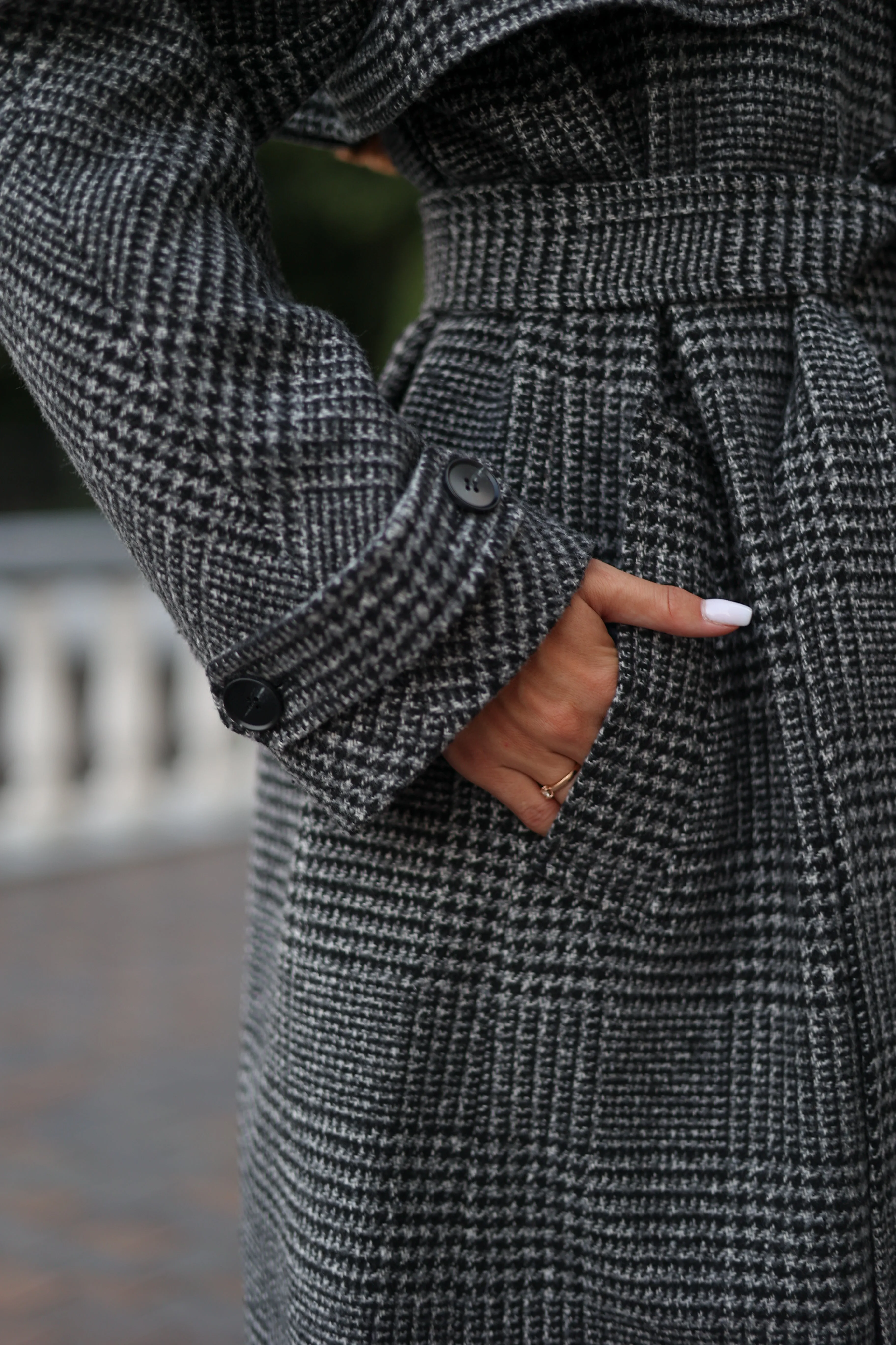 Tessera Classic Wool Blend Coat in Grey