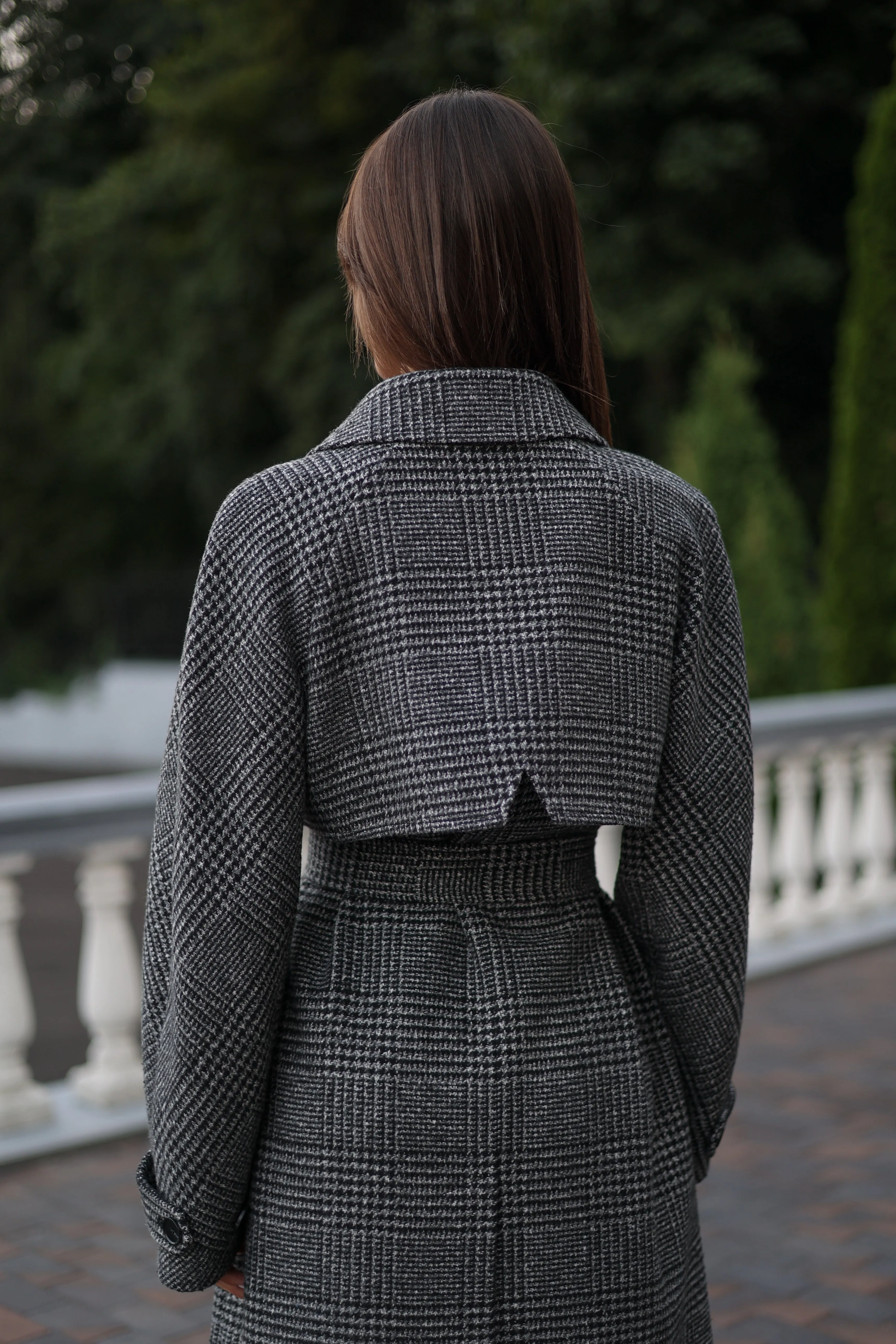 Tessera Classic Wool Blend Coat in Grey