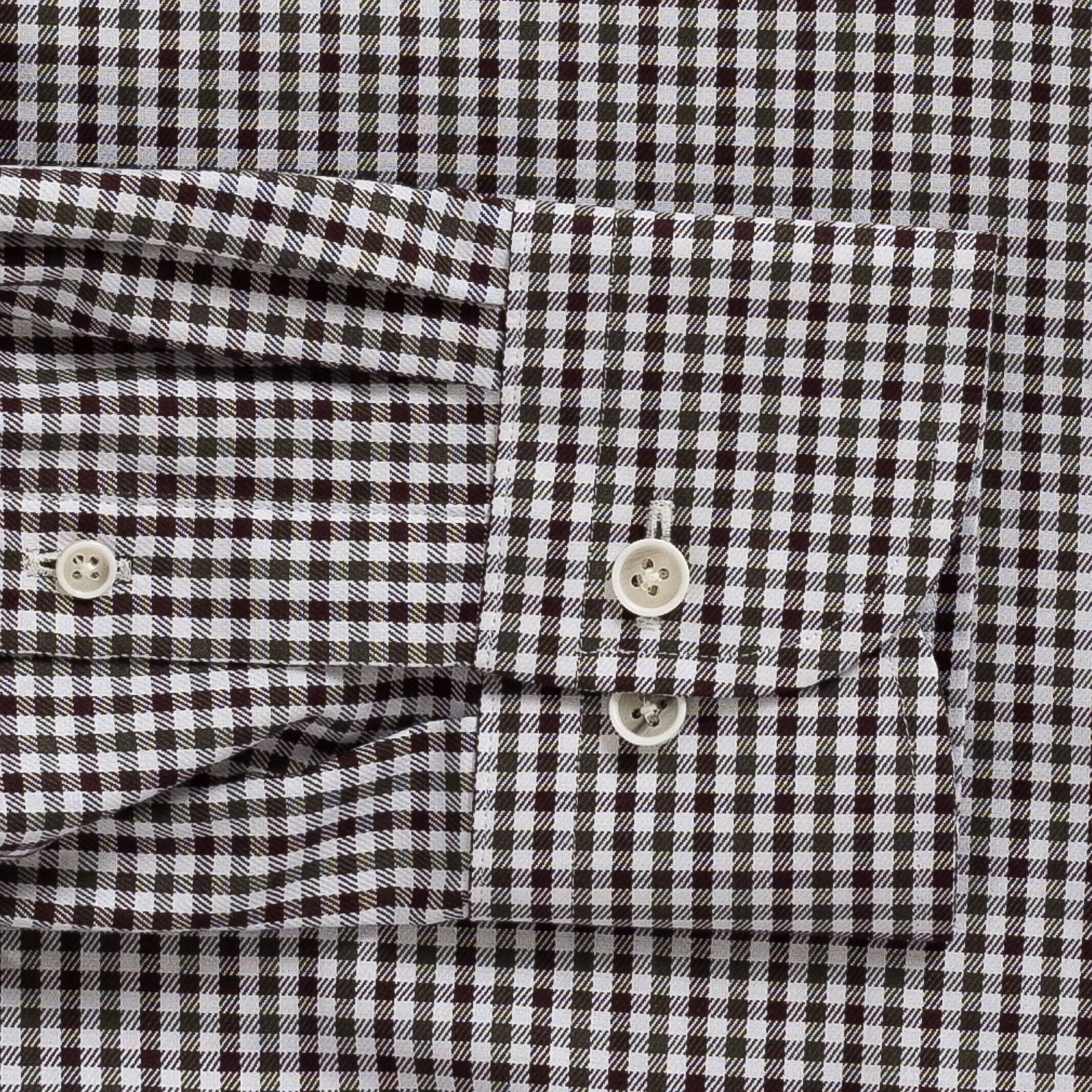 The Brown and Olive Delinger Check Custom Shirt