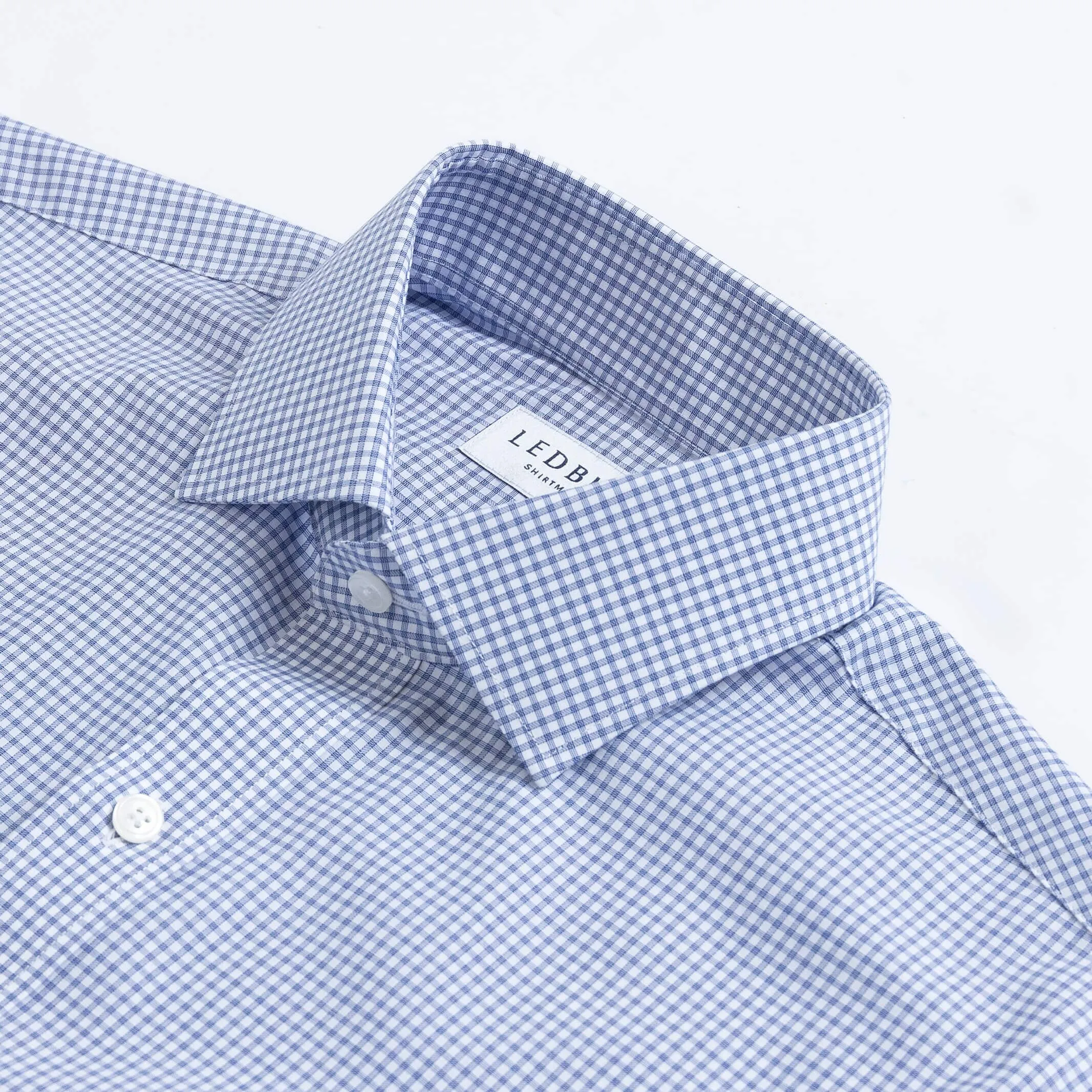 The Navy Kent Gingham Custom Shirt