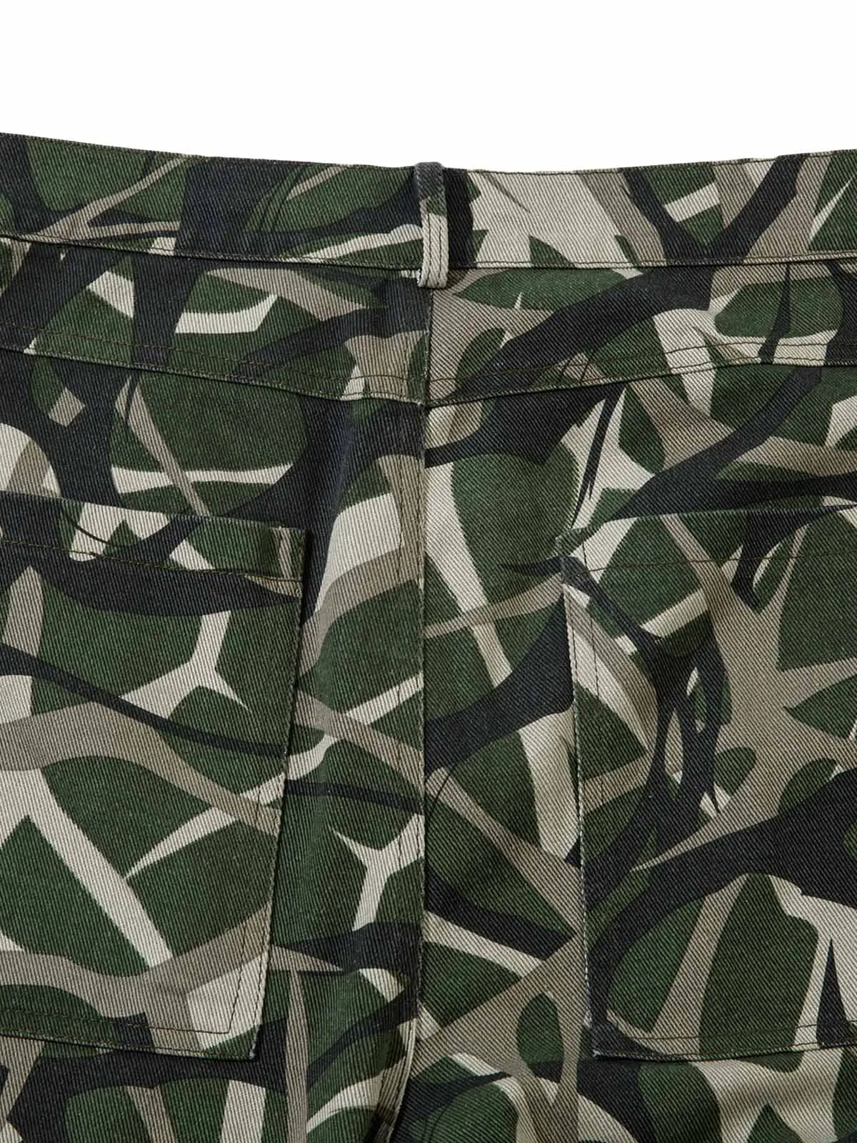 Thesupermade  Camouflage Faux Two-piece Hooded Fleece Jacket Tracksuit