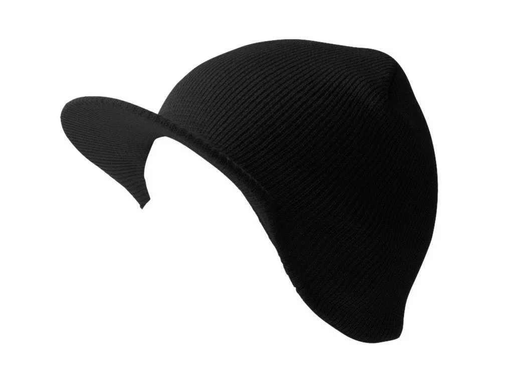 TopHeadwear Cuffless Beanie Cap with Visor