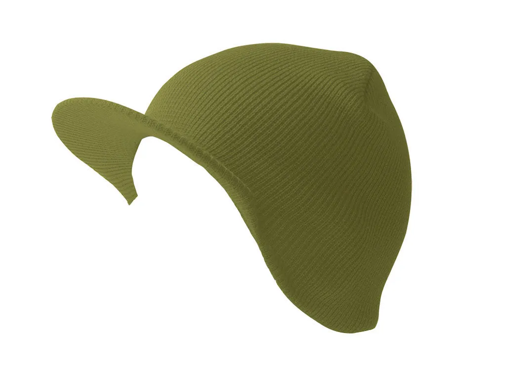 TopHeadwear Cuffless Beanie Cap with Visor