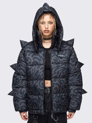 Trippin Spike Hooded Puffer Jacket